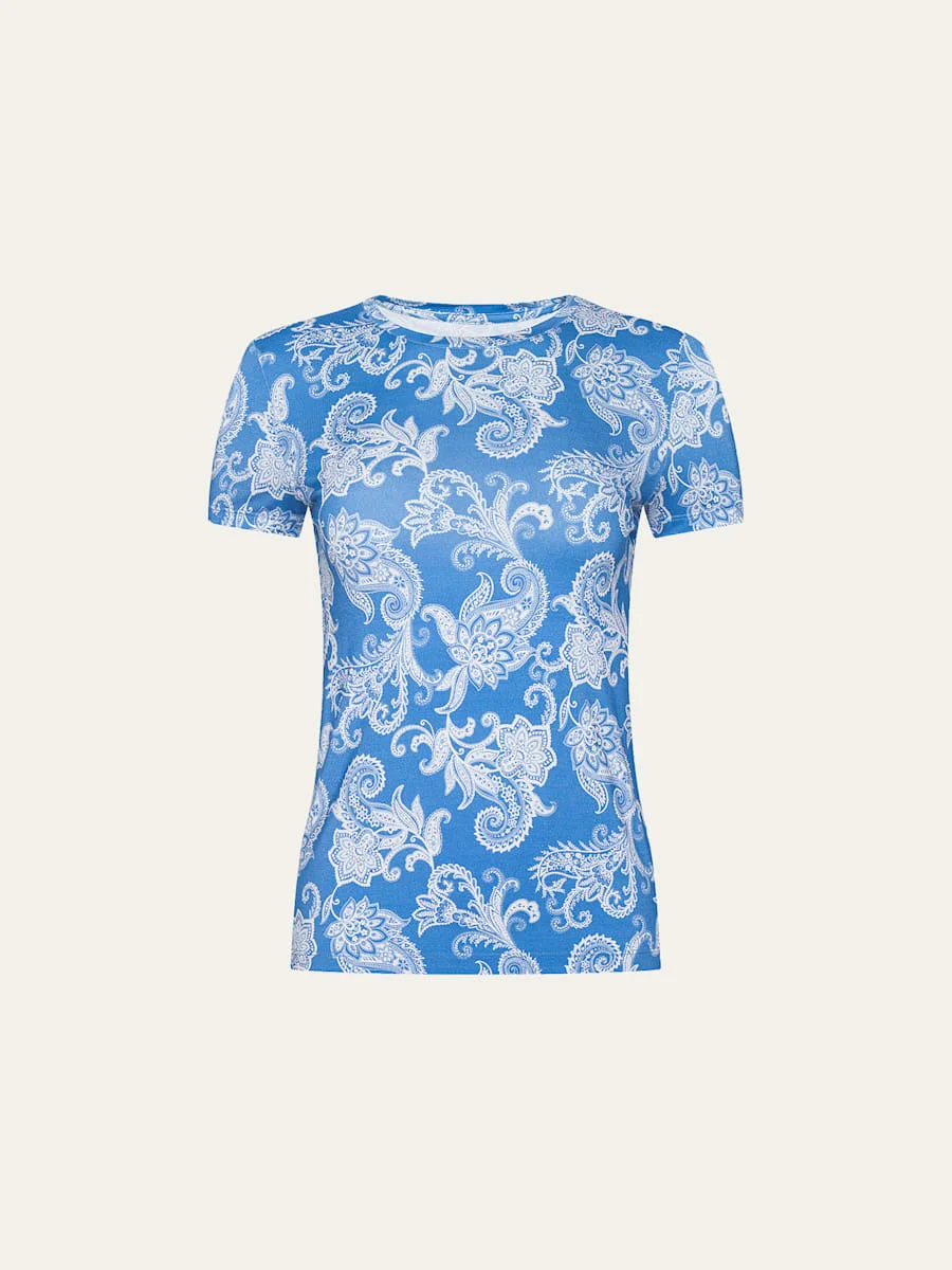 Ressi Short-Sleeve Paisley Tee - 1