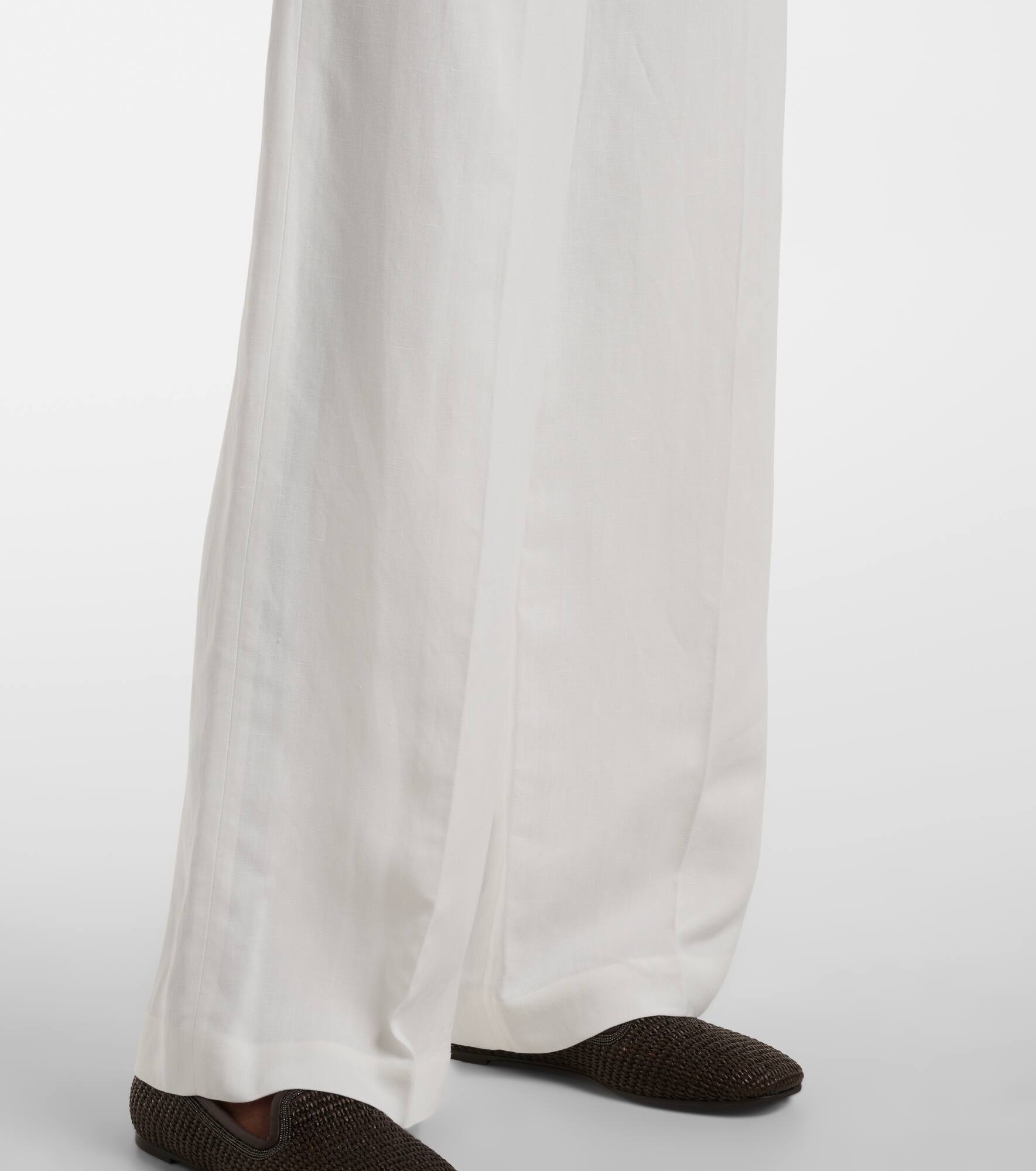 Monili twill wide-leg pants - 5