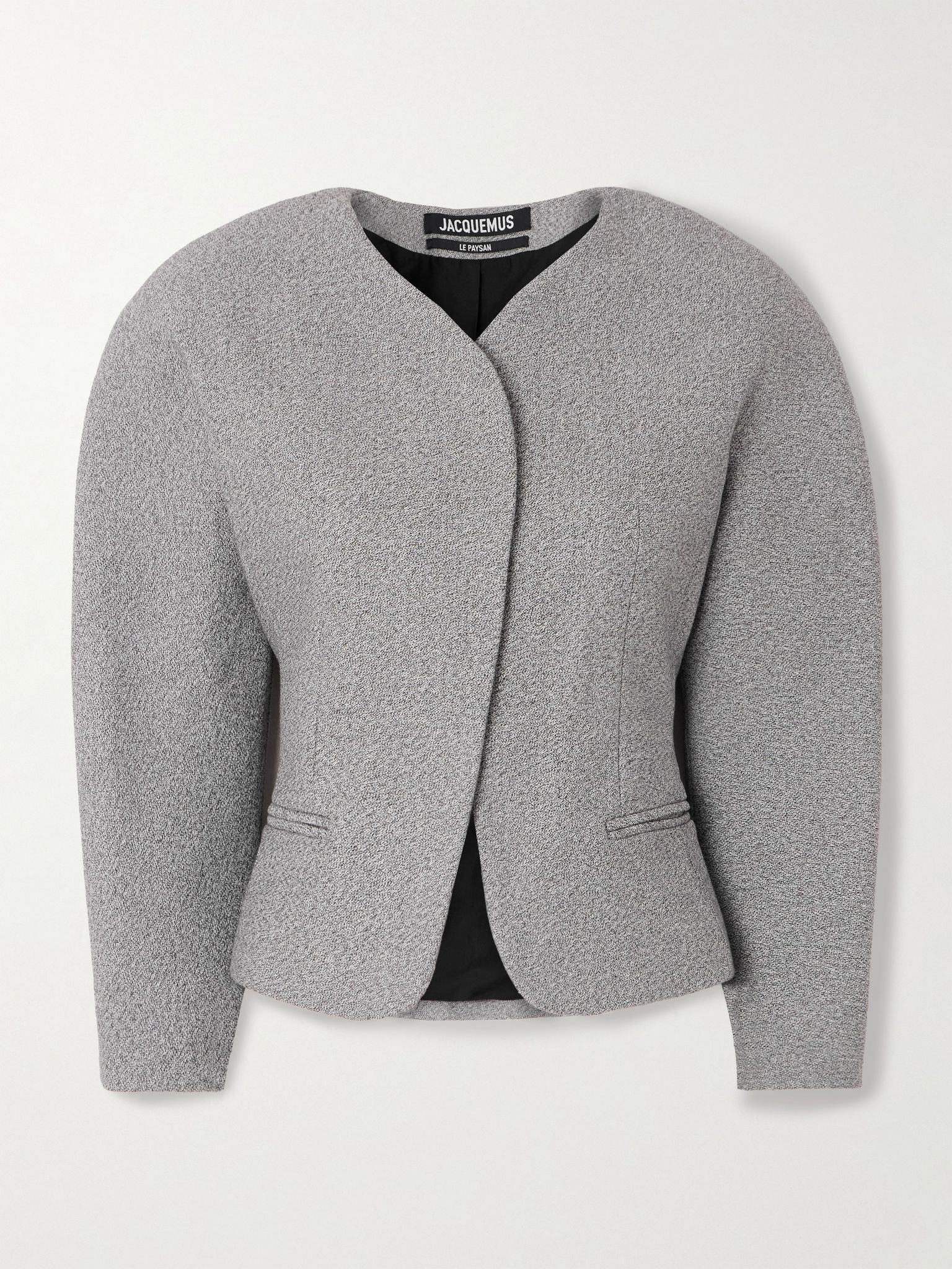 Ovalo cotton and wool-blend jacket Light gray - 1