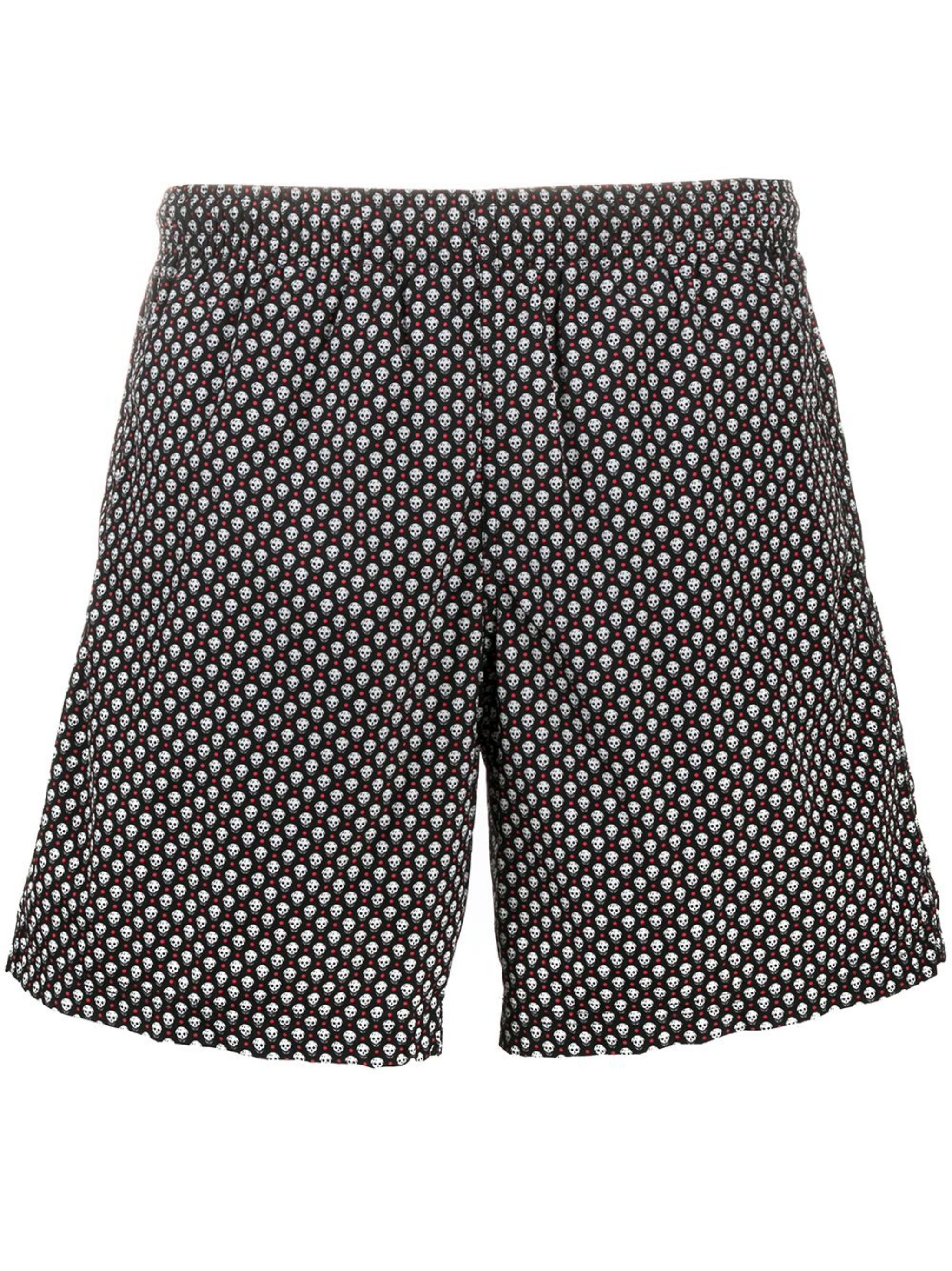 skull pattern swim shorts - 1