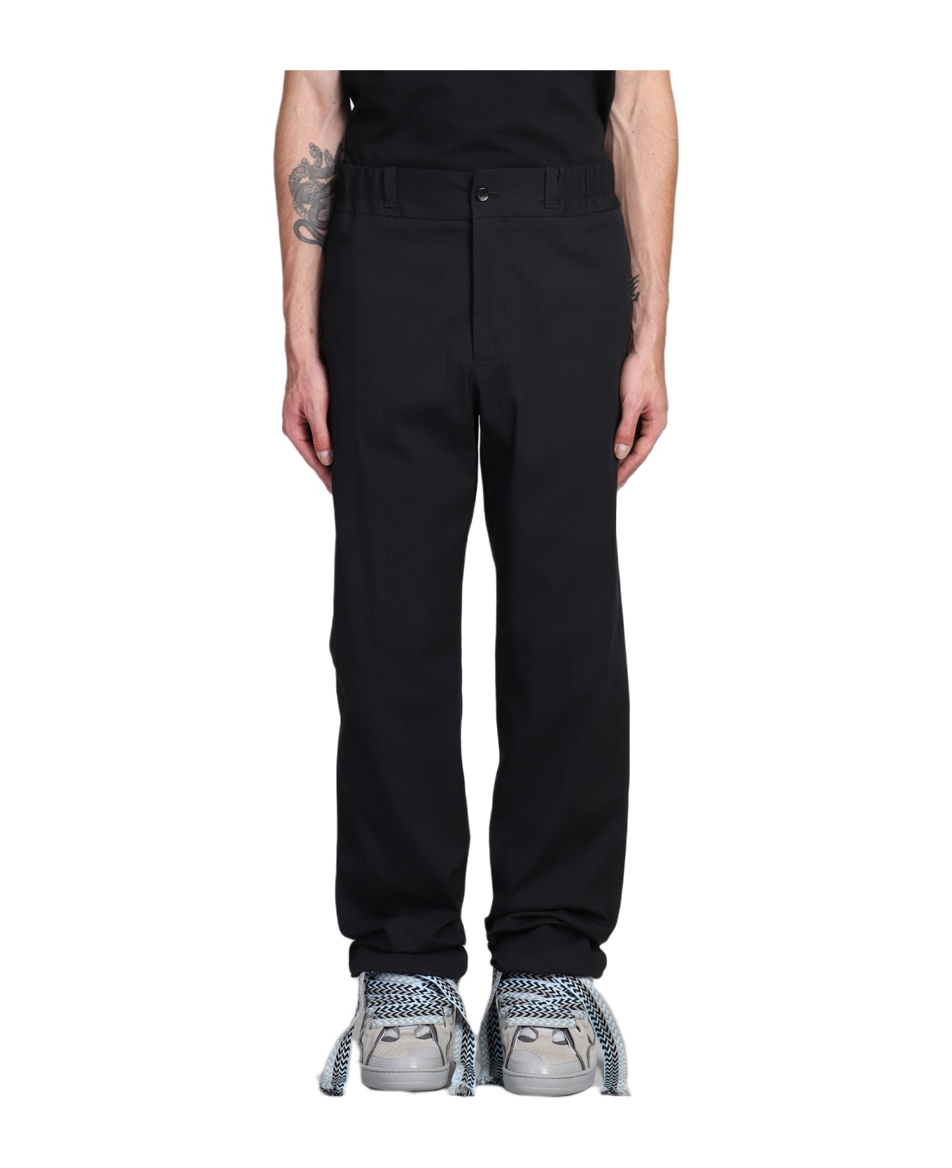 Pants In Black Cotton - 1