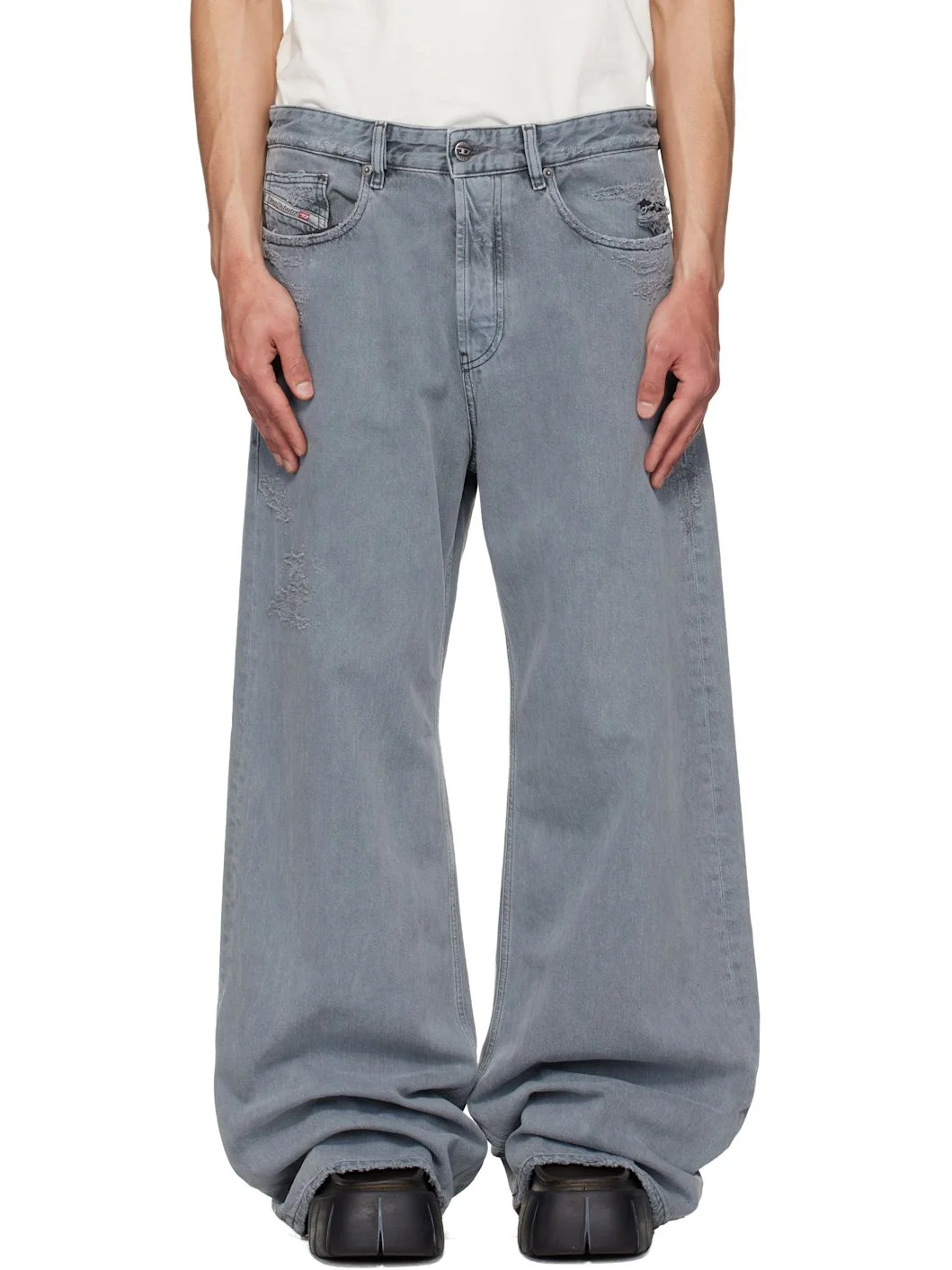 Gray Relaxed D-Rise Jeans - 1