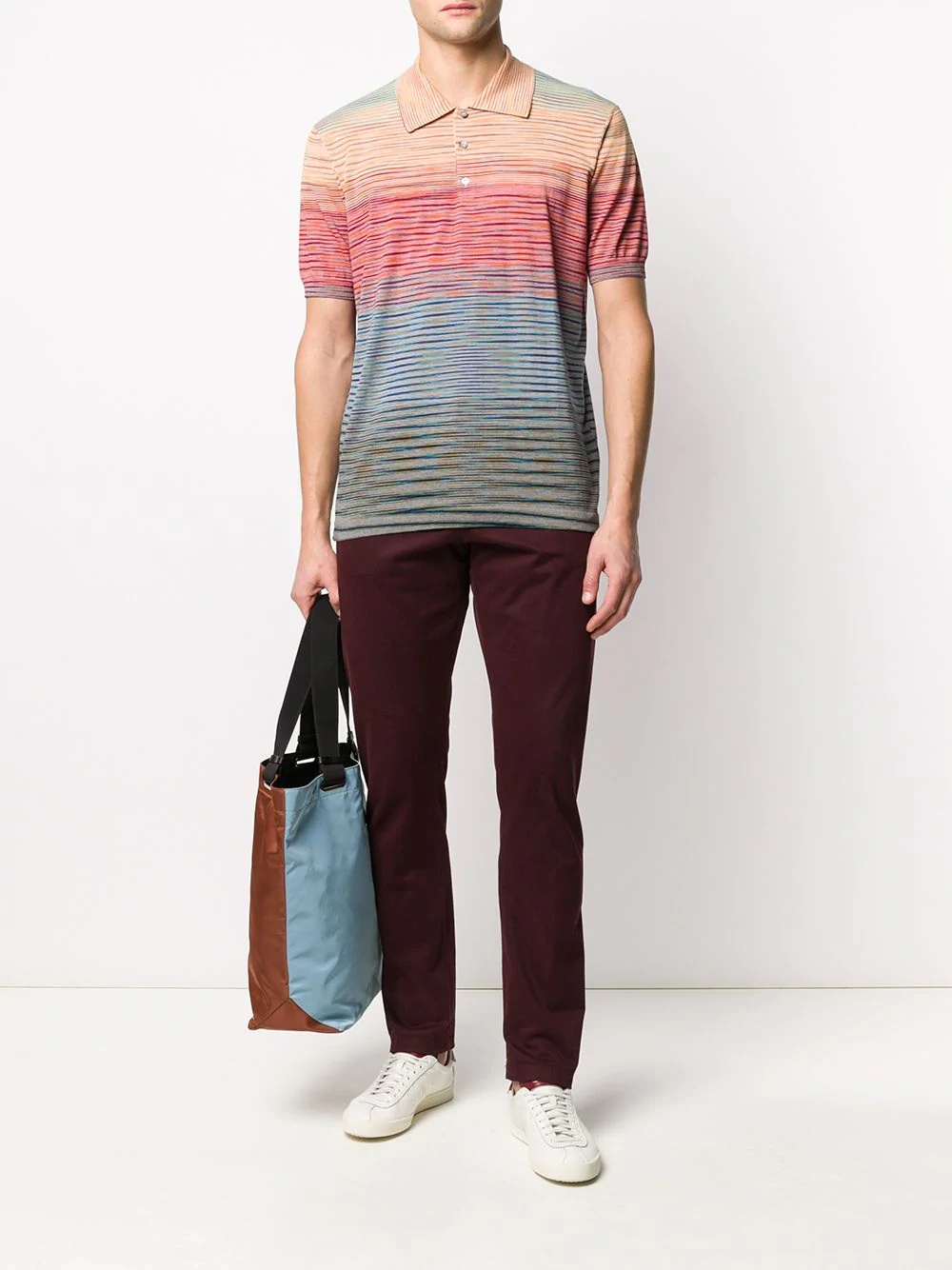 abstract stripe polo shirt - 2