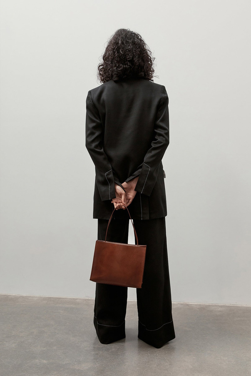 ST. AGNI Minimal Mini Tote - Antique Tan outlook