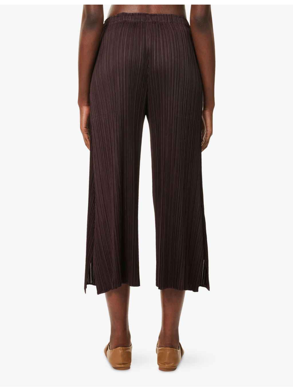 Straight-Leg Side-Slit Knitted Trousers - 4