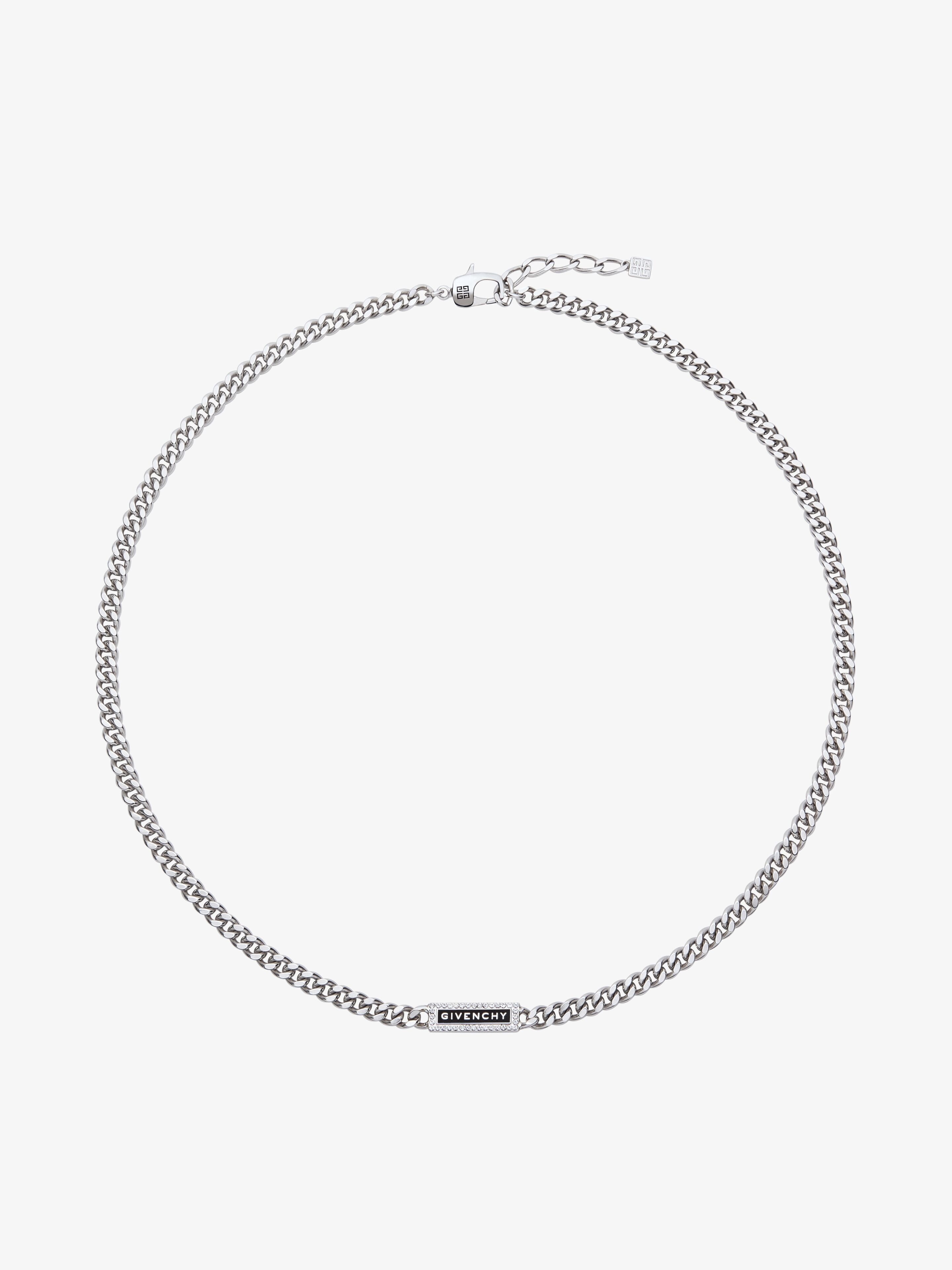 ID NECKLACE IN METAL WITH CRYSTALS - 1