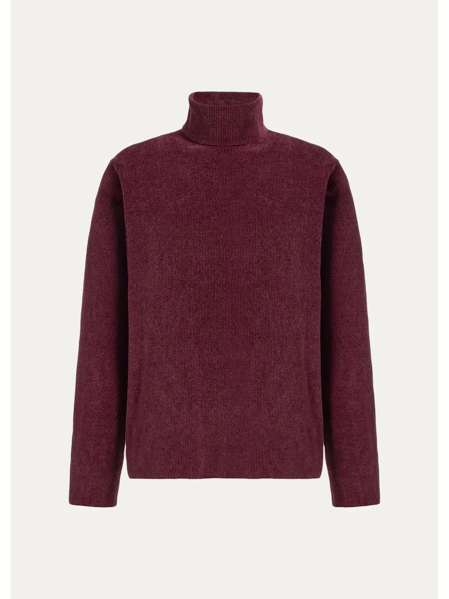 Men's Almoner Silk Turtleneck Sweater - 1