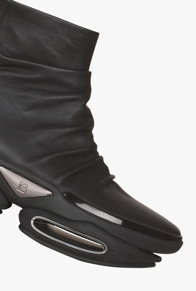 Black draped leather B-Bold high-top sneakers 6