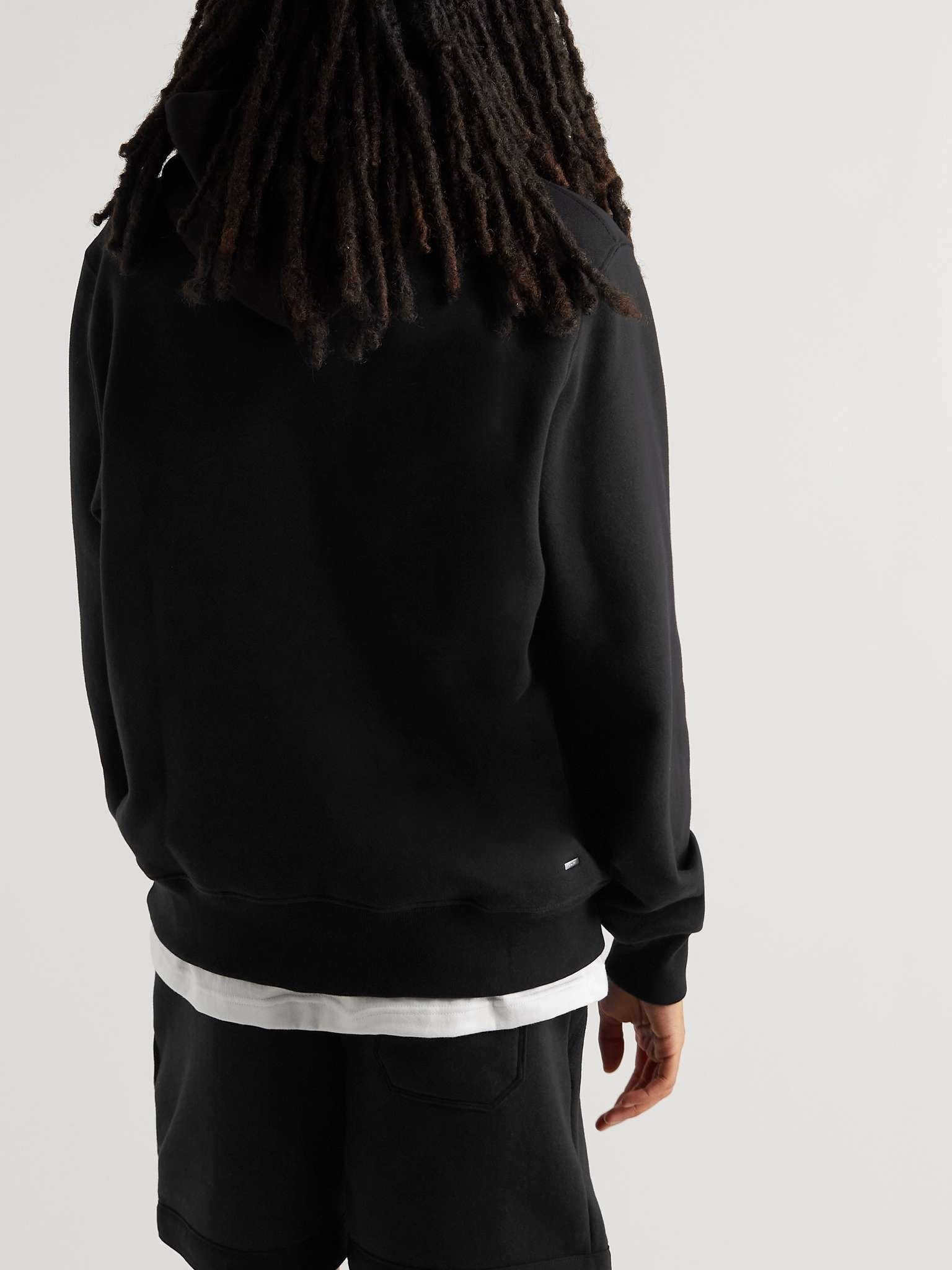 M.A. Logo-Print Brushed Cotton-Jersey Hoodie - 4