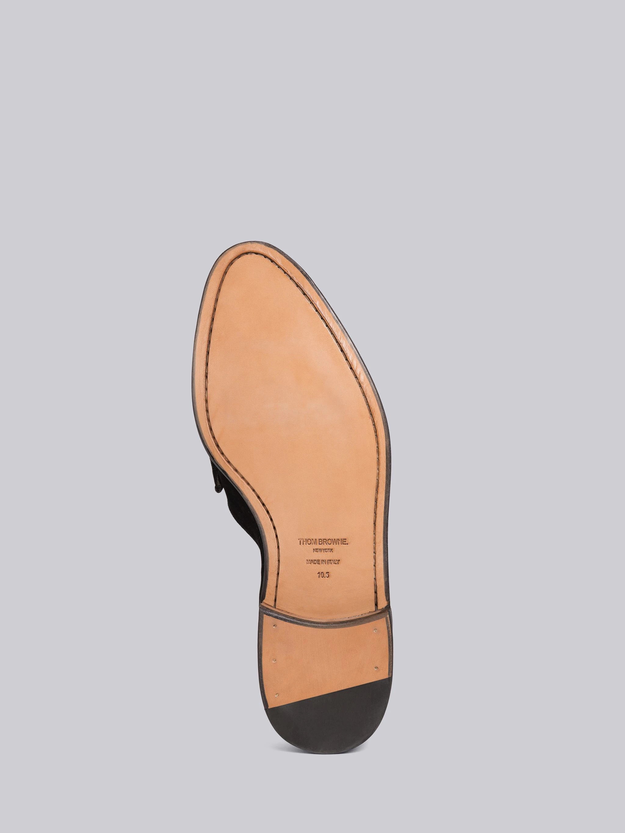 Fine Kid Suede Varsity Penny Loafer - 5