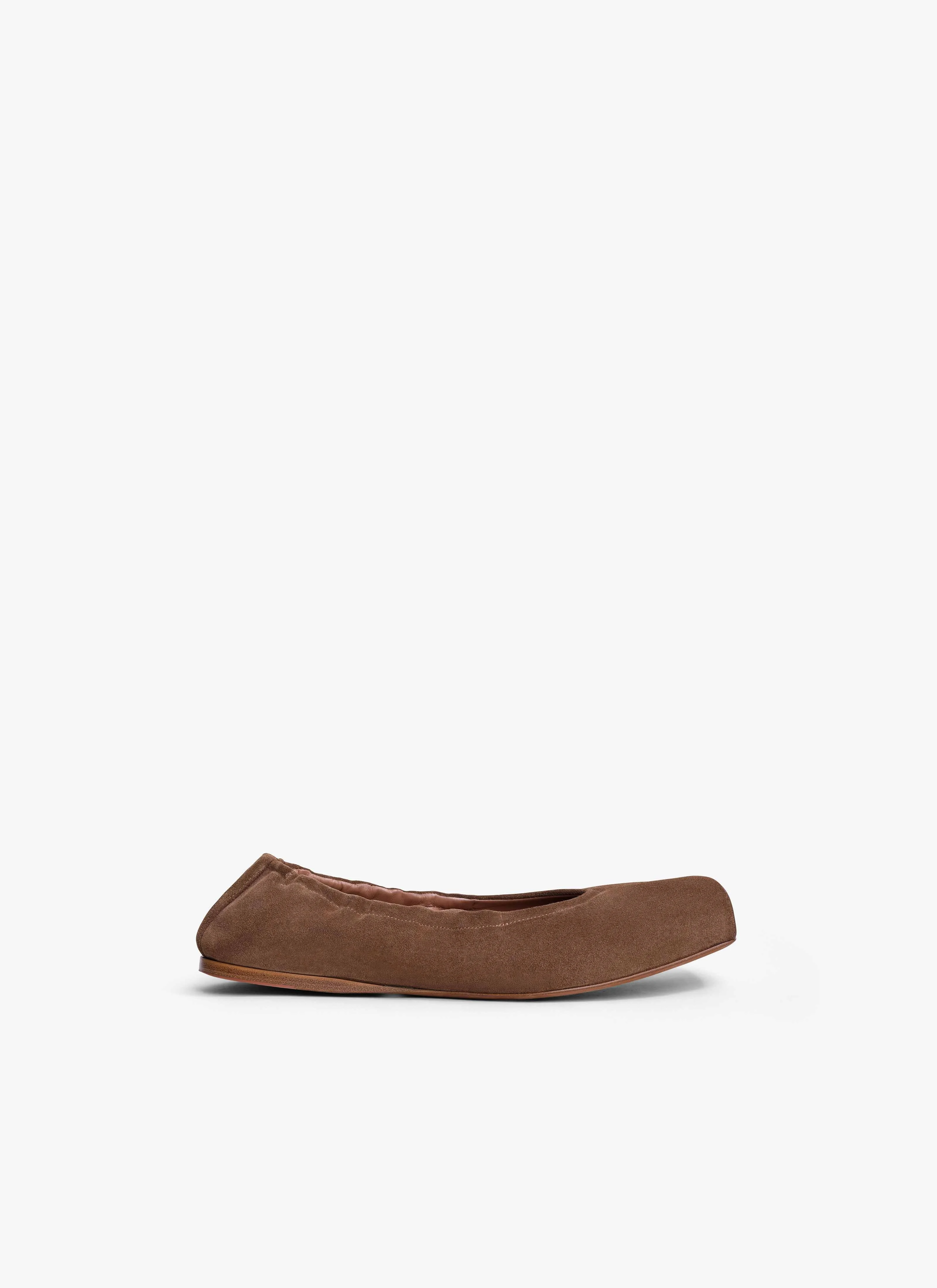 SQUARE BALLET FLATS IN LEATHER - 1