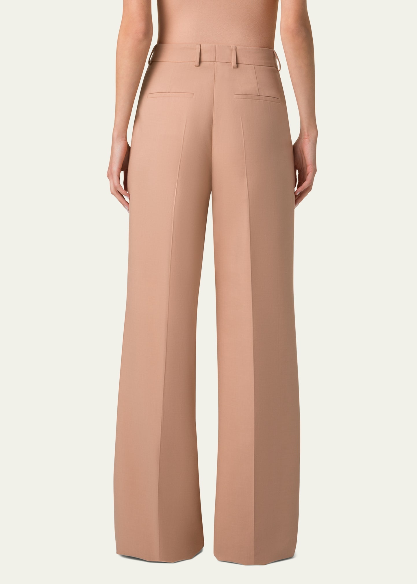 Fior Wool Crepe Double-Face Wide Leg Pants - 3