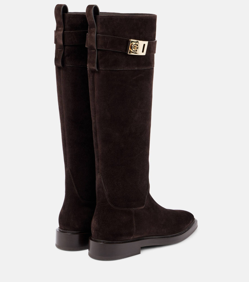 FERRAGAMO Hug suede knee-high boots outlook
