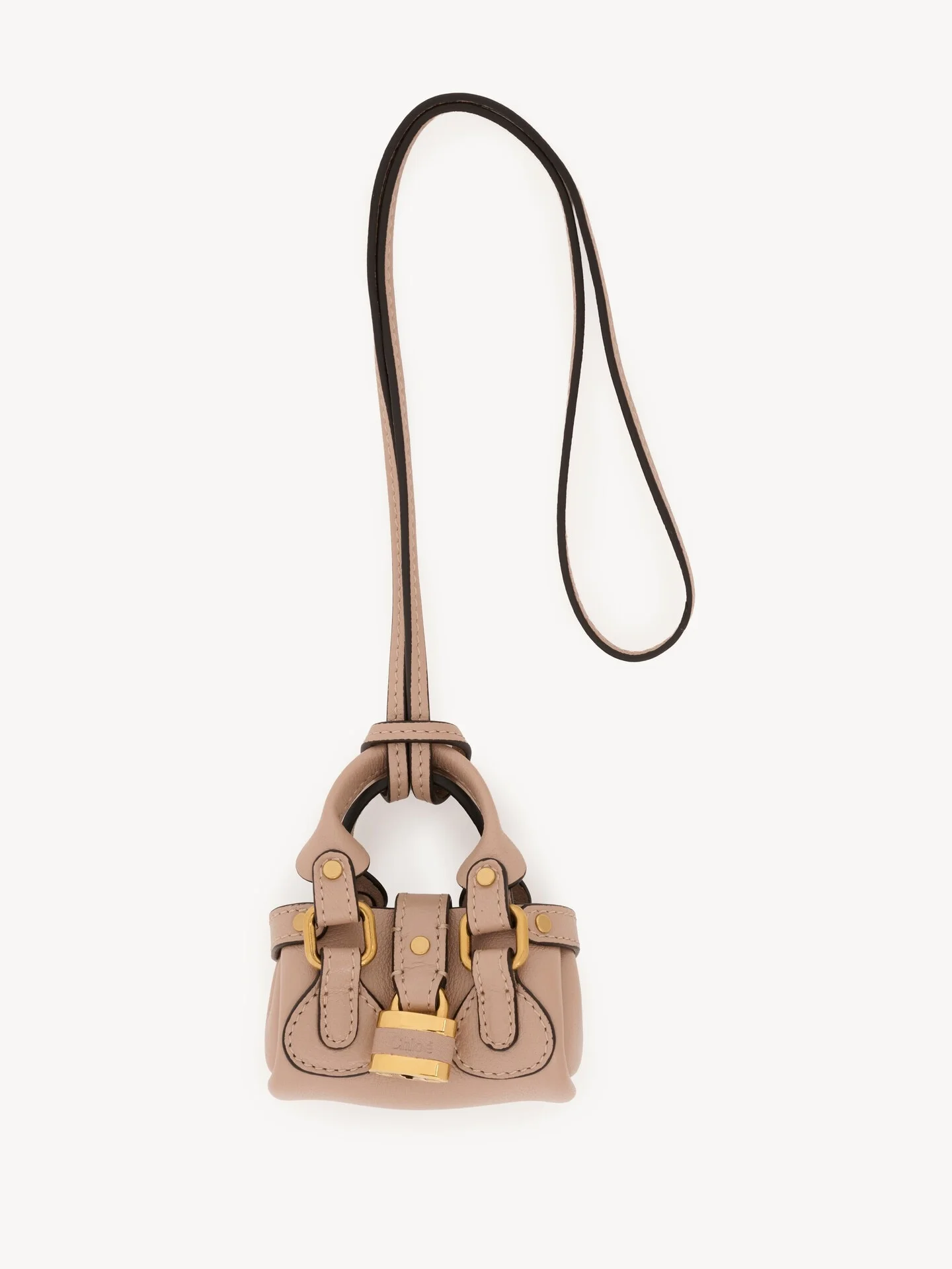 CHLOÉ SYMBOLS MINI PADDINGTON BAG CHARM IN GRAINED LEATHER - 1