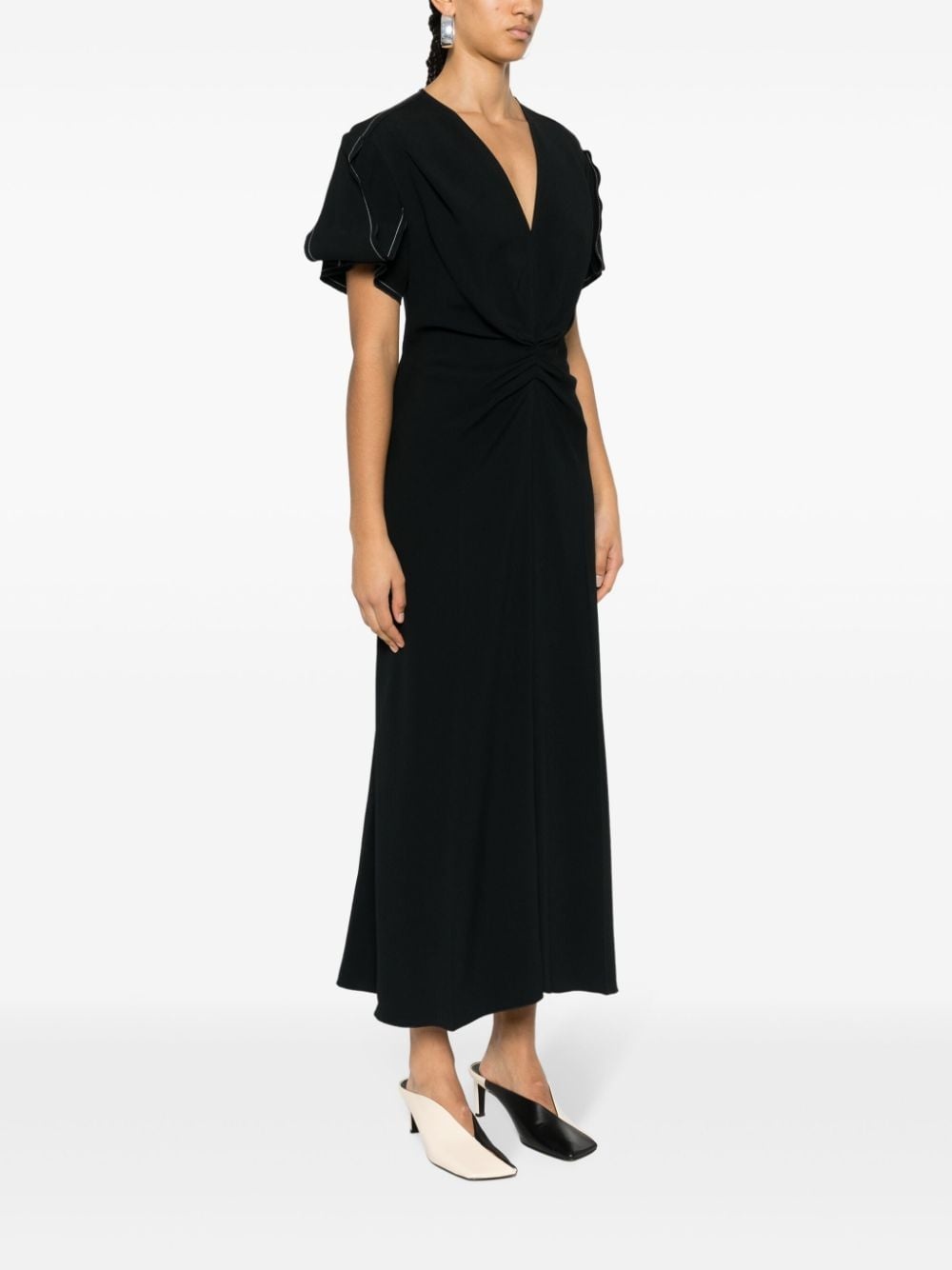 gathered-detail dress - 3