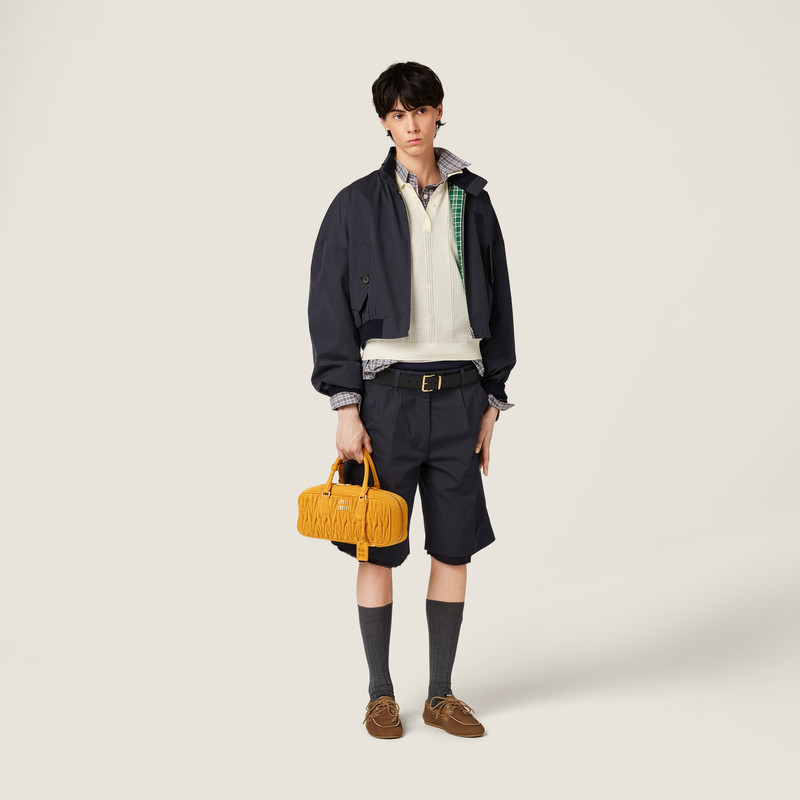 Miu Miu Arcadie matelassé suede bag outlook