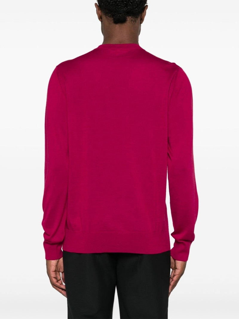 logo-plaque fine-knit jumper 4