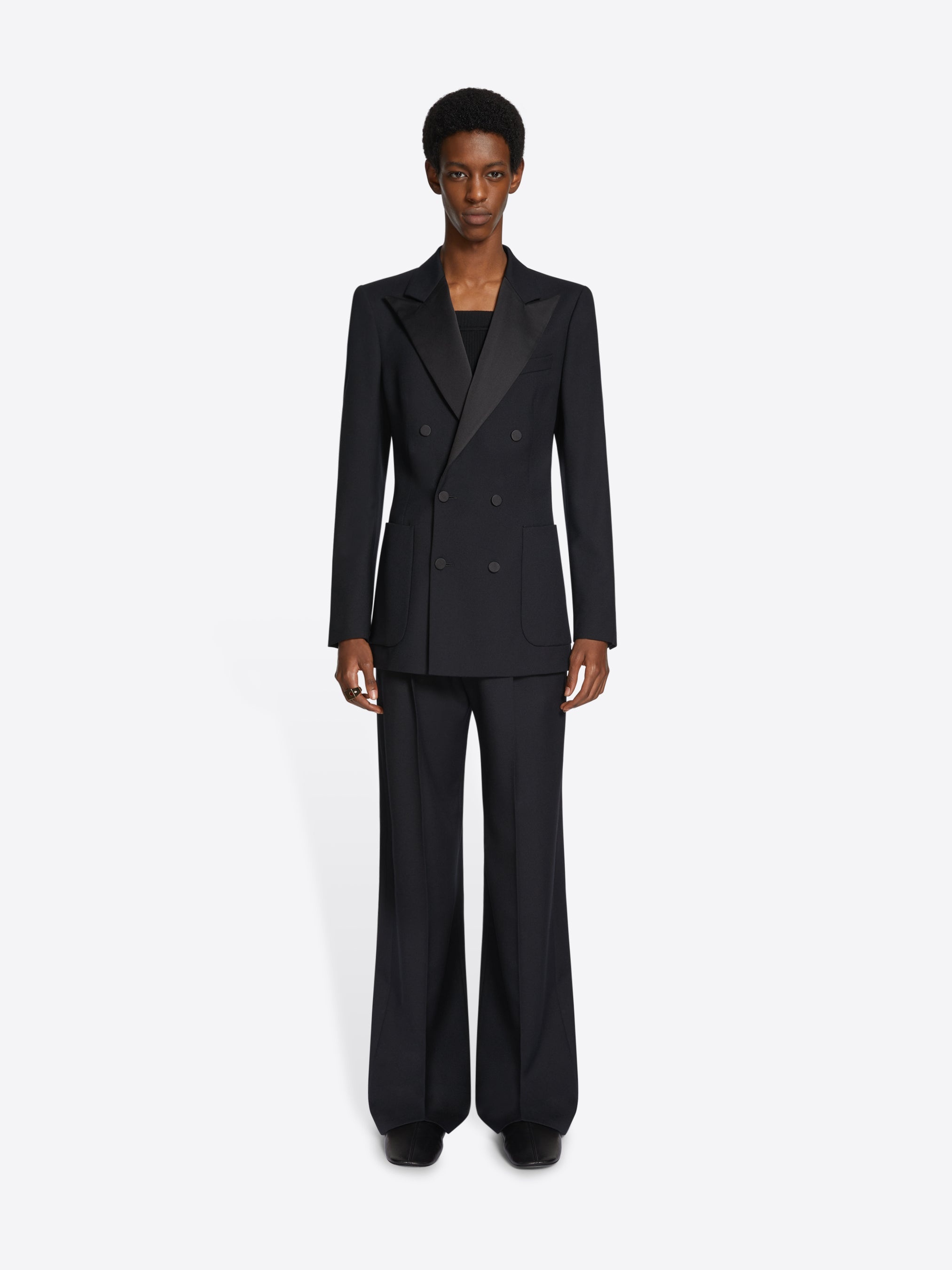 WOOL FLARED PANTS - 2
