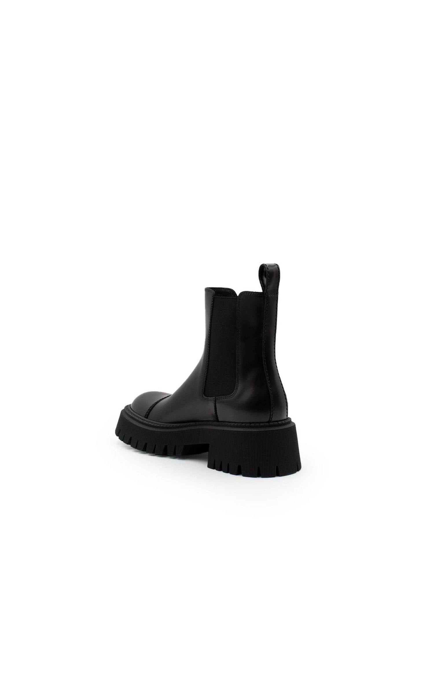 Tractor Ankle Boots in Black - 3