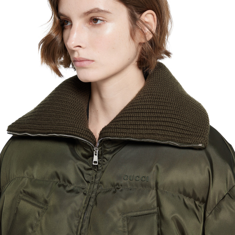 Fine gabardine nylon puffer jacket 5
