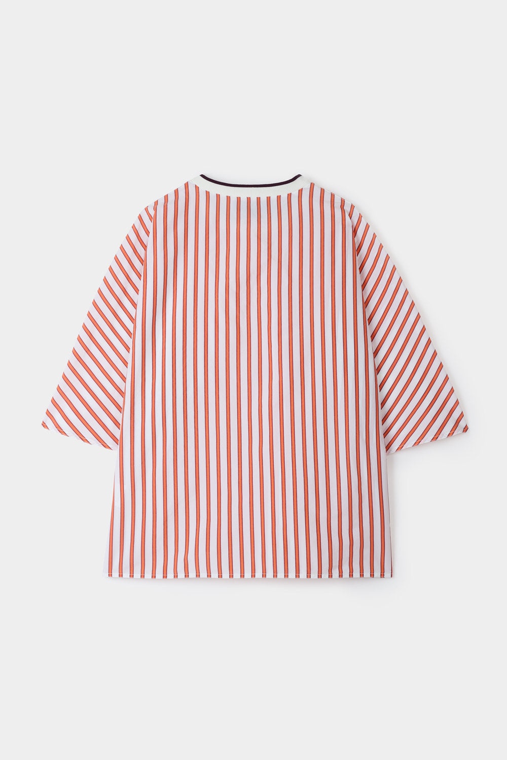 KIMONO T-SHIRT / cream & red stripes - 2