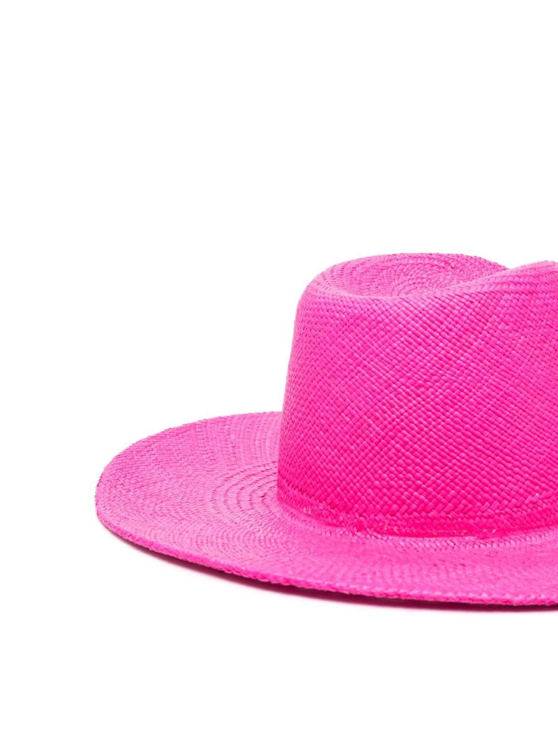 RUSLAN BAGINSKIY logo-embellished straw hat outlook