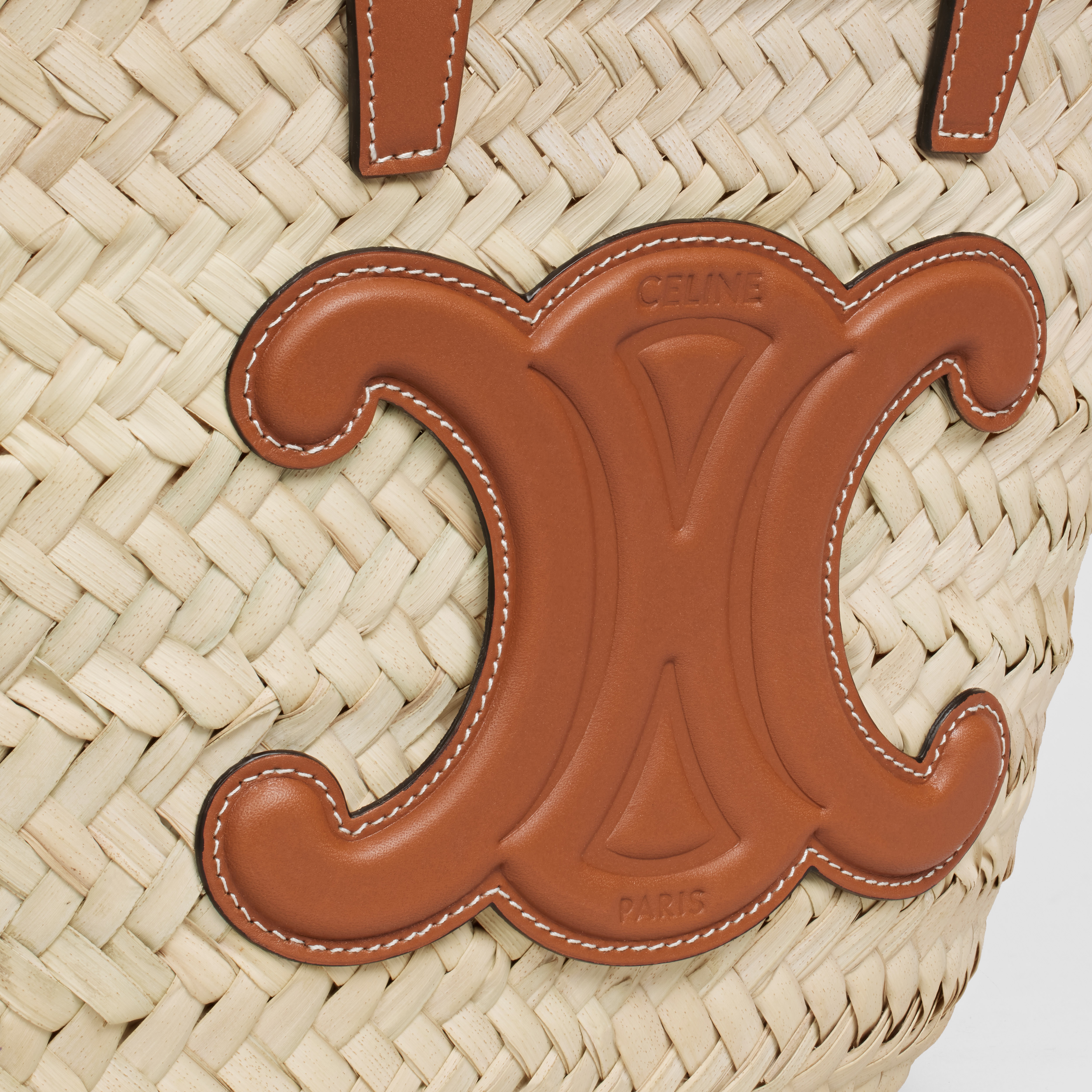 TEEN CELINE CLASSIC PANIER in Palm leaves and Calfskin - 5