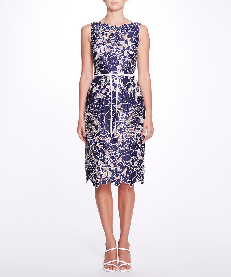 SATIN CUTWORK COCKTAIL MIDI DRESS 1