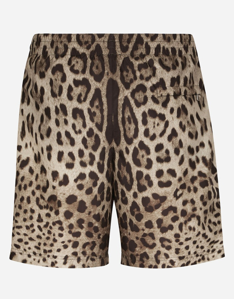 Dolce & Gabbana Mid-length swim trunks with leopard print outlook