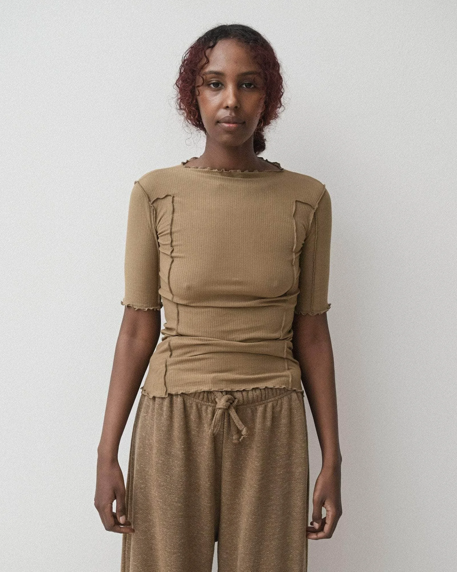 Omato 3/4 Tee Shirt - Fine Organic Cotton Rib - 1