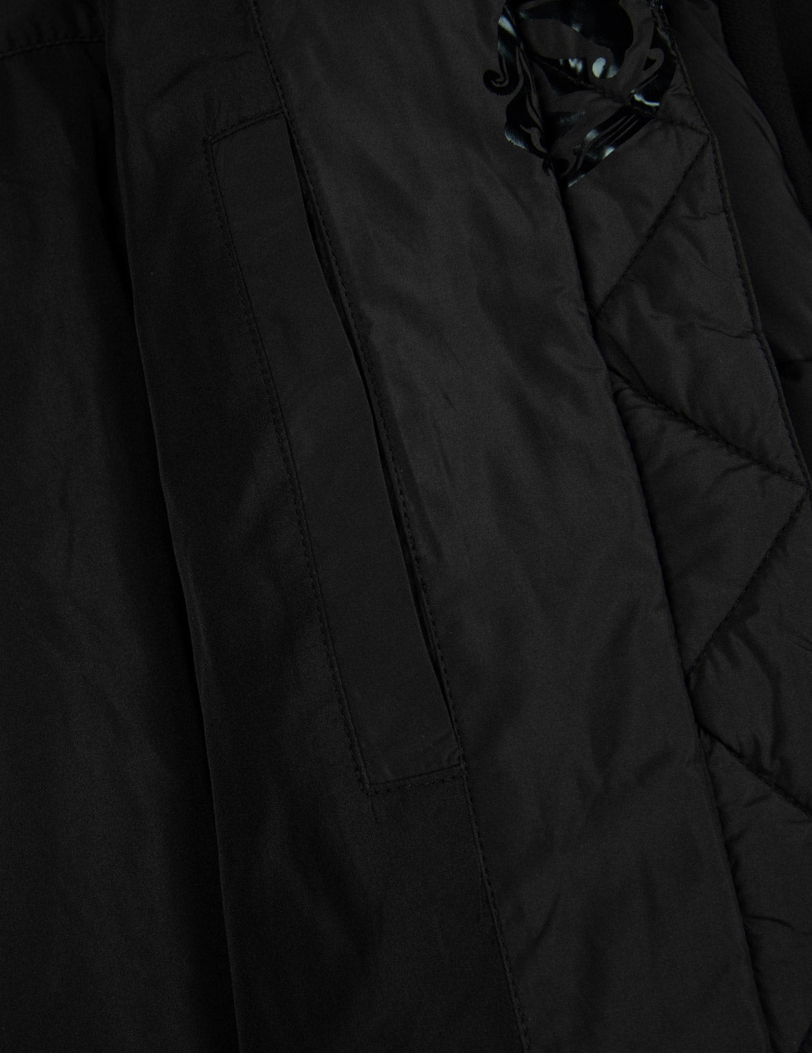 KAMON PRINT LOOSE FIT PADDED BOMBER JACKET - 13