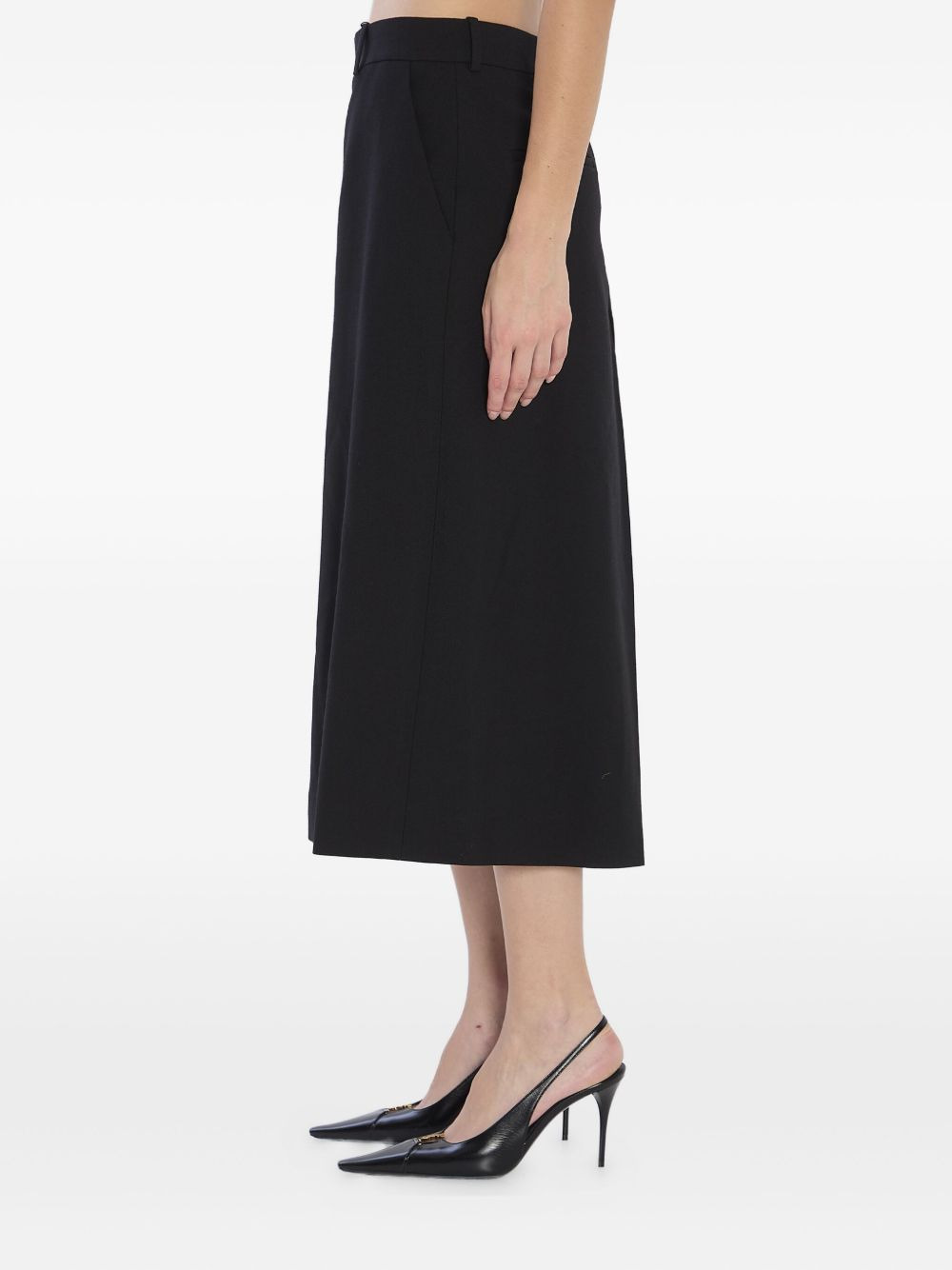 pleated-detail wool trousers - 4
