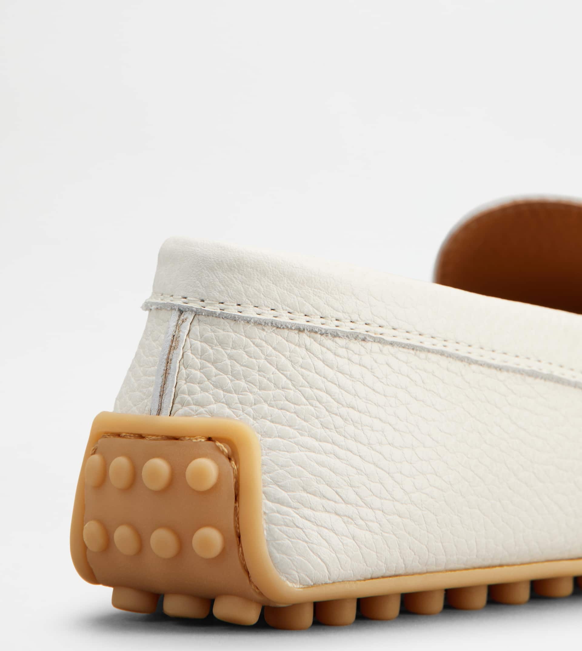 CITY GOMMINO DRIVING SHOES IN LEATHER - OFF WHITE - 5