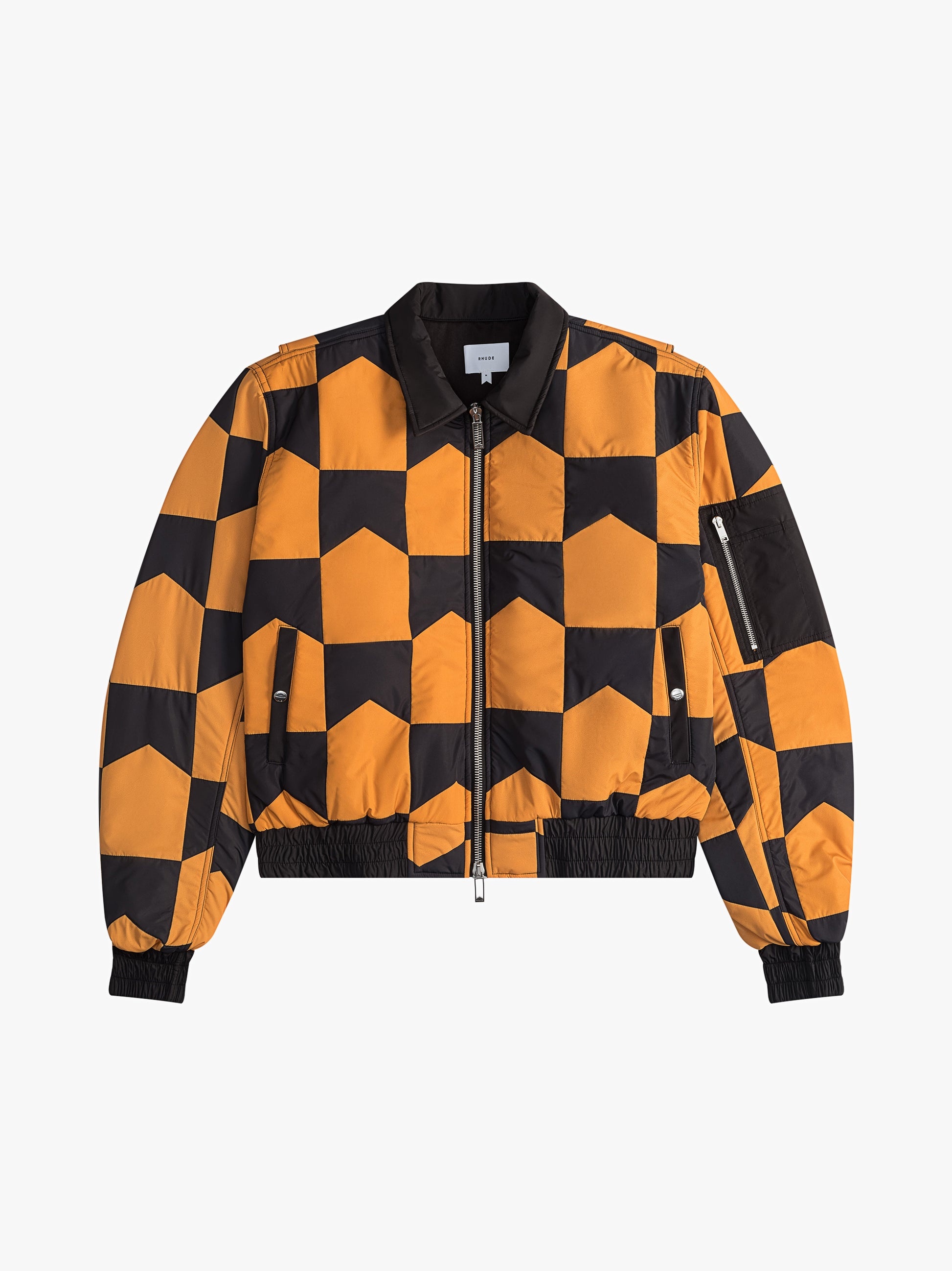 CHEVRON QUILTED MA1 JACKET - 1