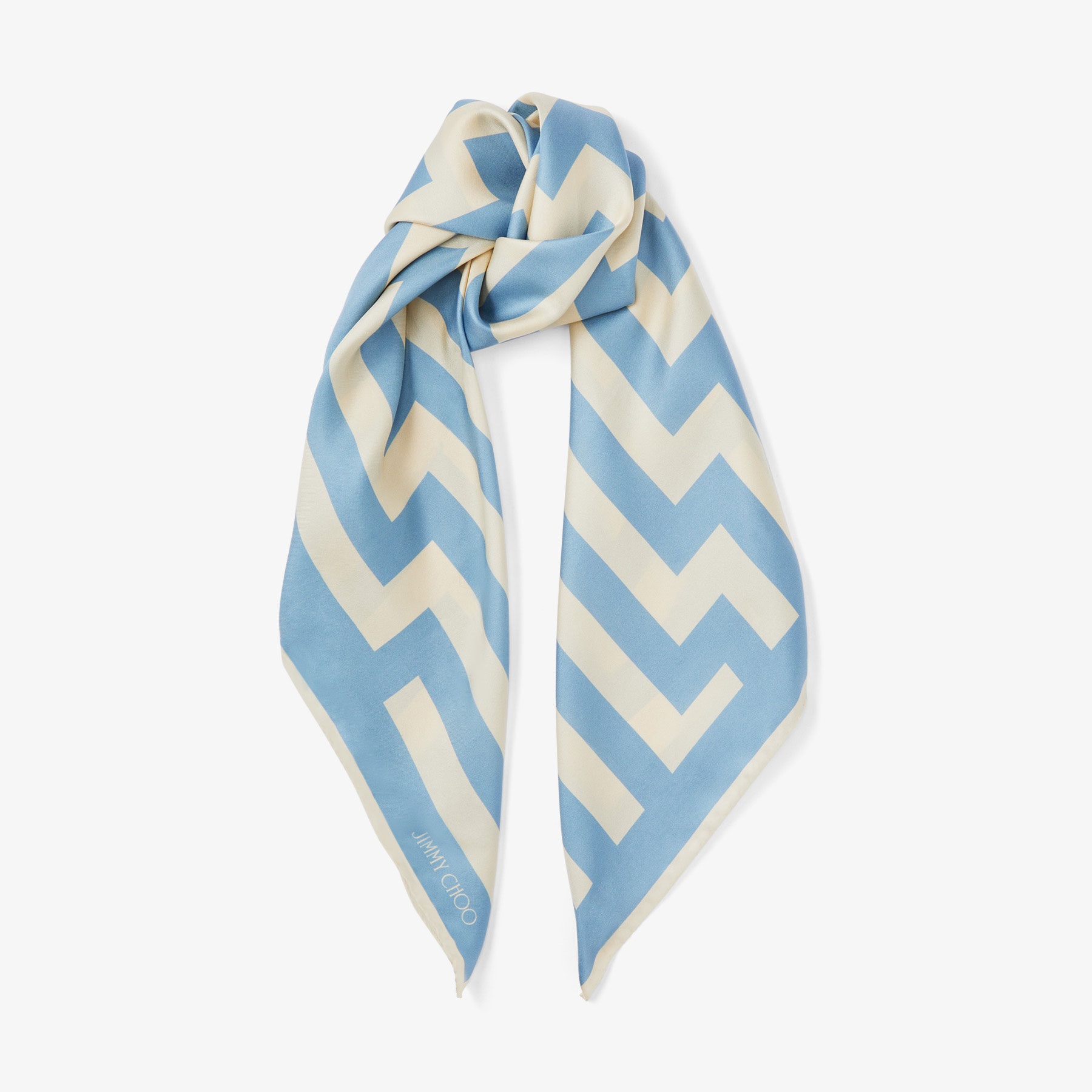 Reta
Smoky Blue Avenue Print Silk Foulard - 1