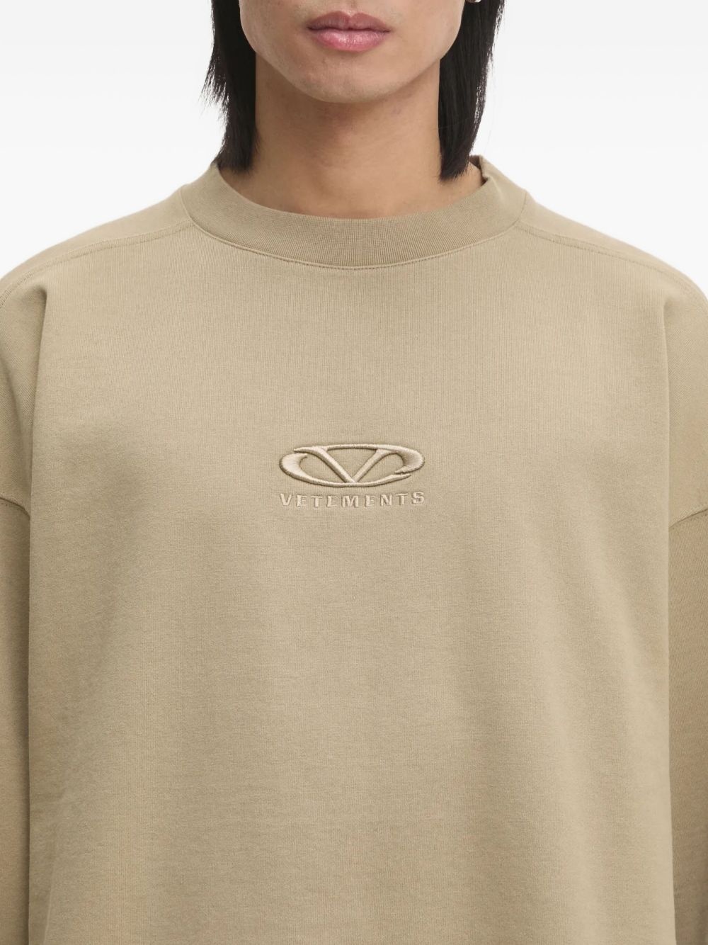 logo-embroidered sweatshirt - 4