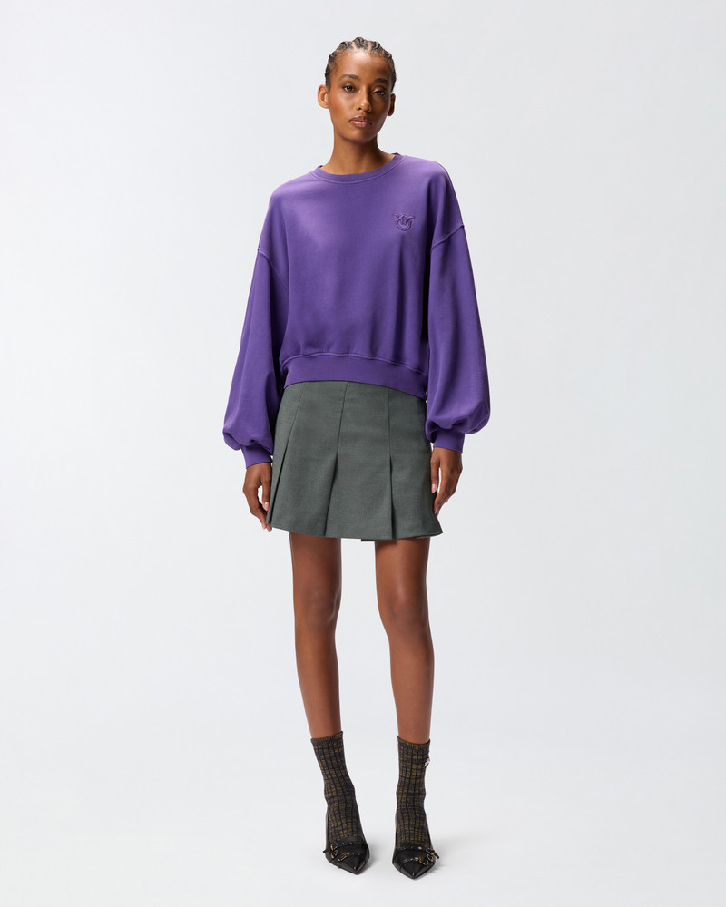 PINKO PLEATED WOOL-BLEND MINI SKIRT outlook