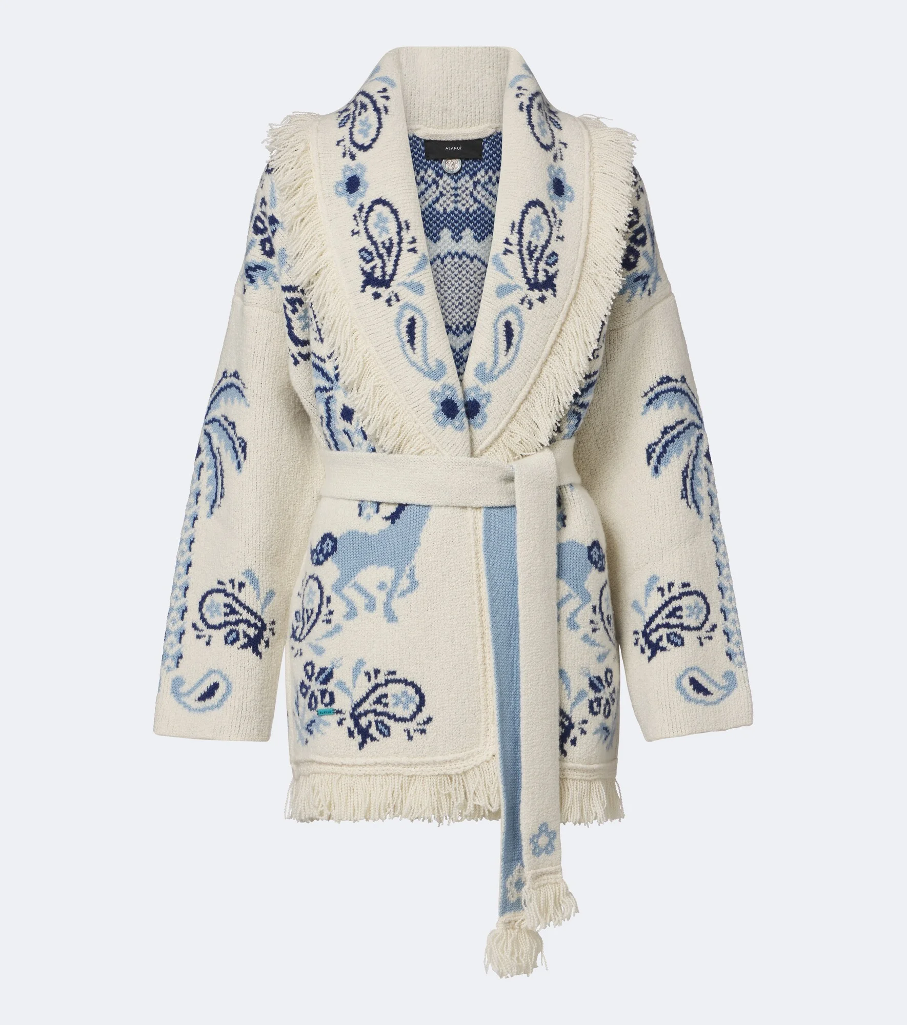 Island Roots Foulard wool, cashmere, and cotton cardigan - 1