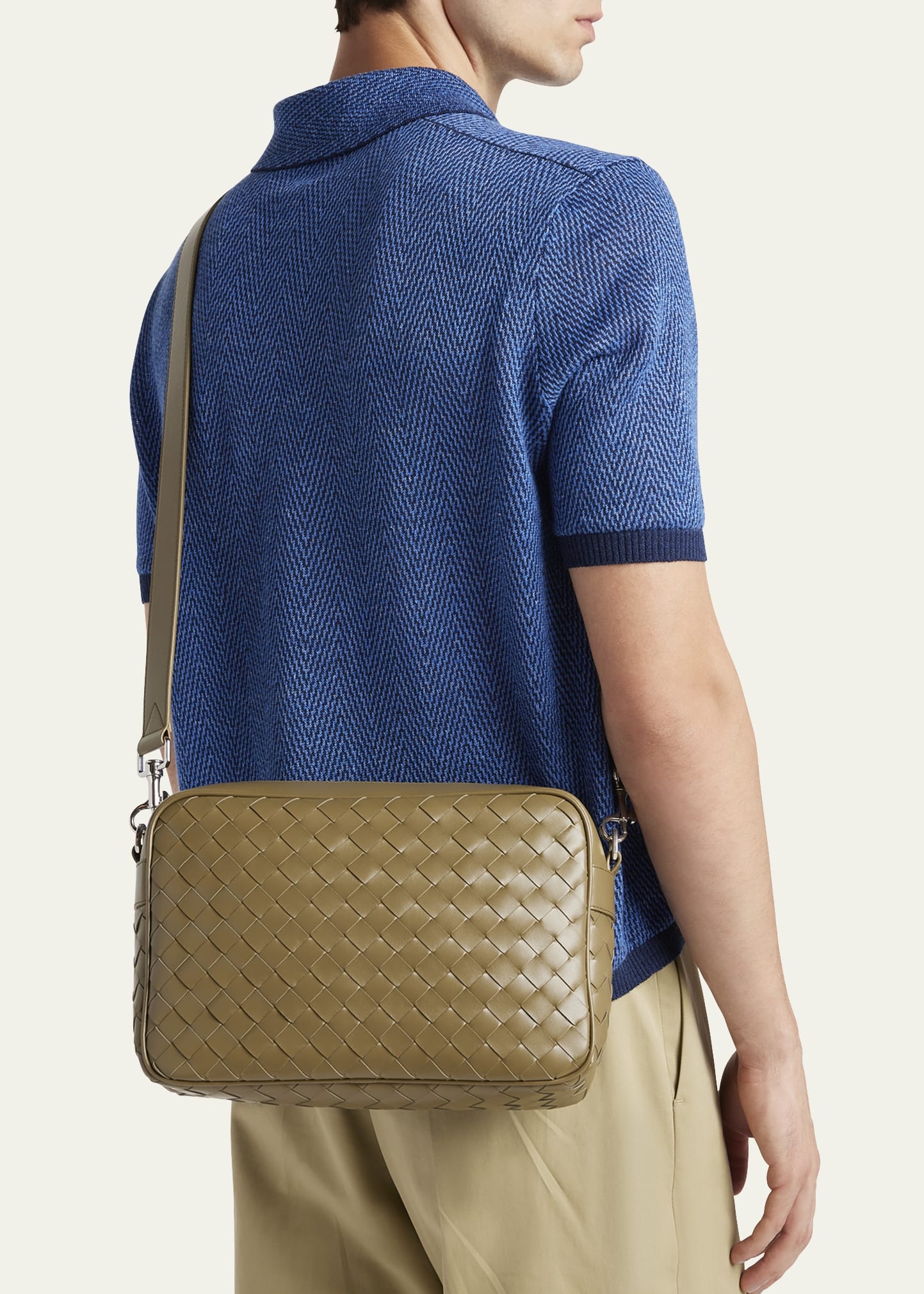 Men's Intrecciato Medium Crossbody Bag - 2