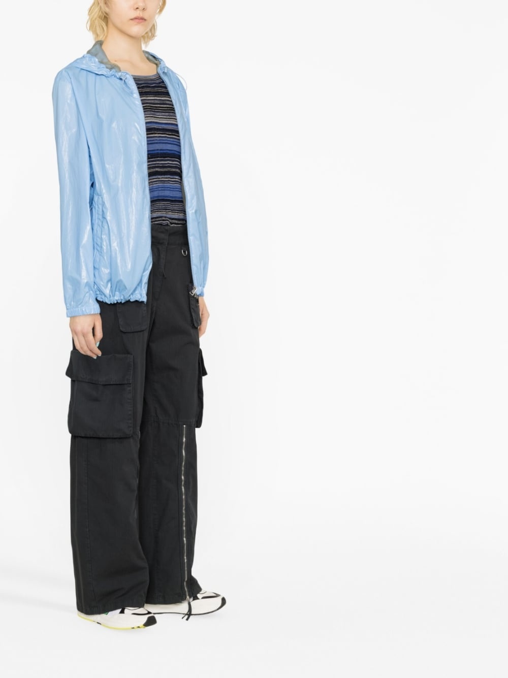 zip-fastening hooded jacket - 4