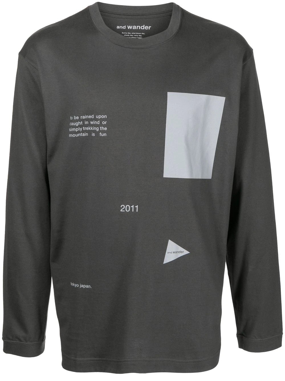 text-print long-sleeve T-shirt - 1