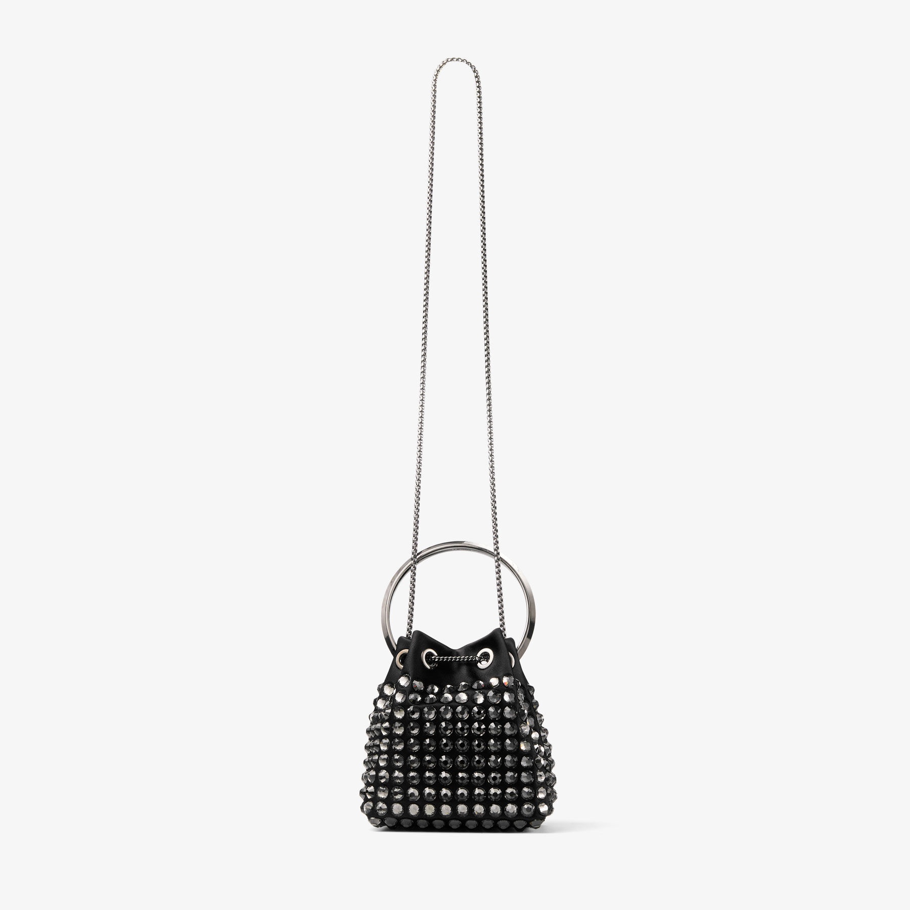 Bon Bon
Black Satin Crystal Bag - 5