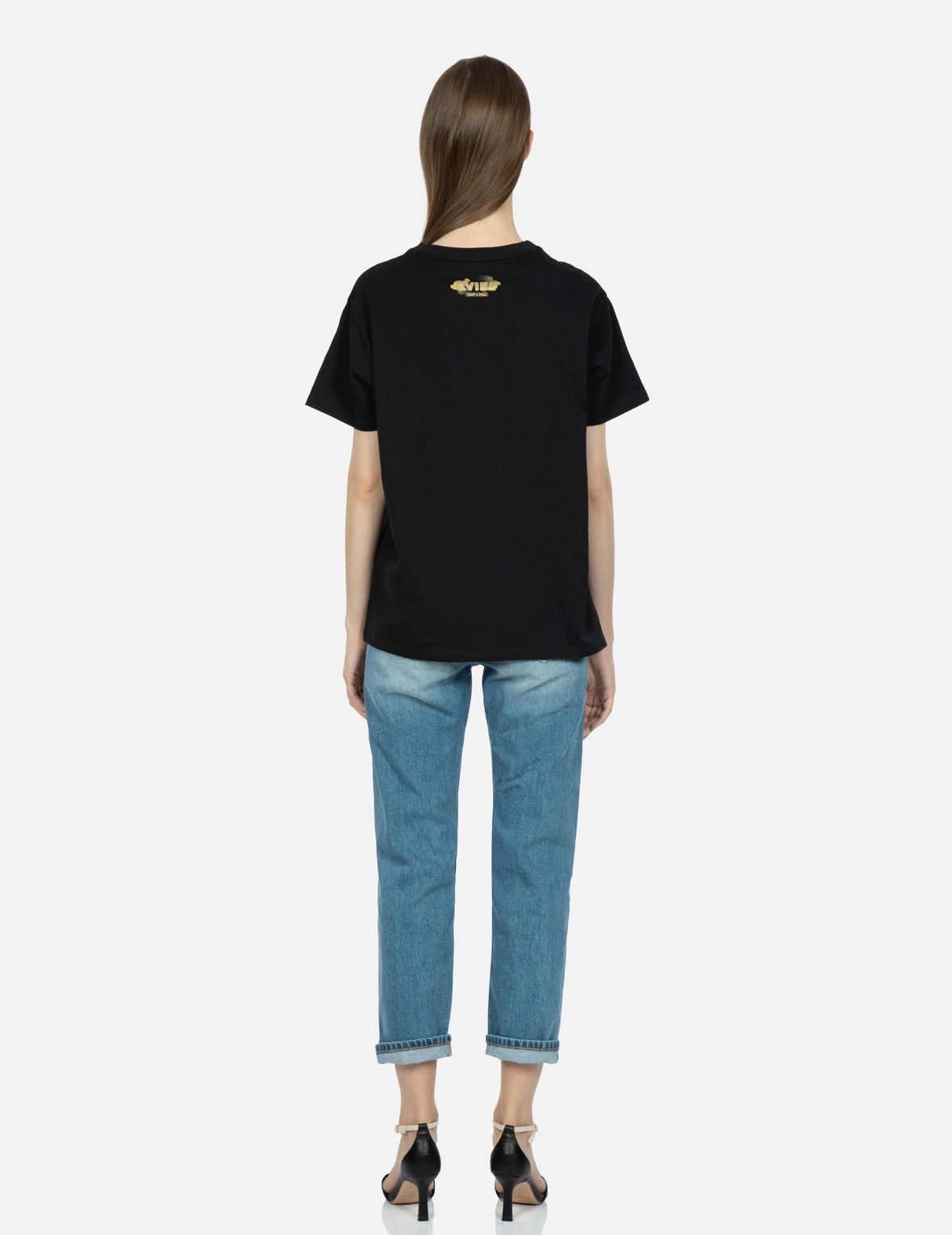 TSUBAKI BROCADE-PATTERN SEAGULL EMBROIDERY STRAIGHT LEG JEANS - 5