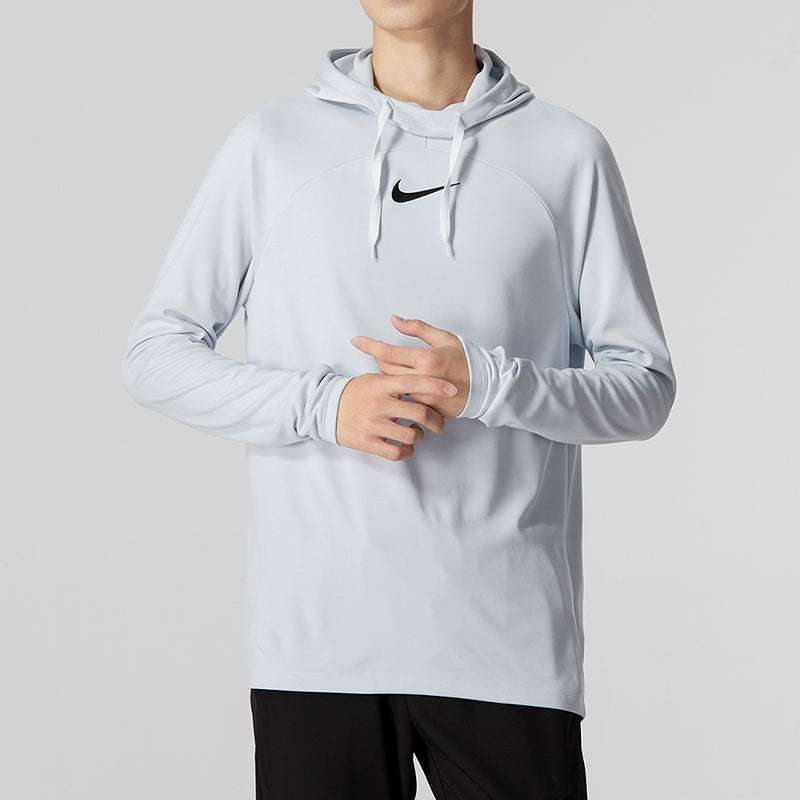 Men's Nike Solid Color Logo Loose Hooded Long Sleeves Gray DQ5052-043 - 3