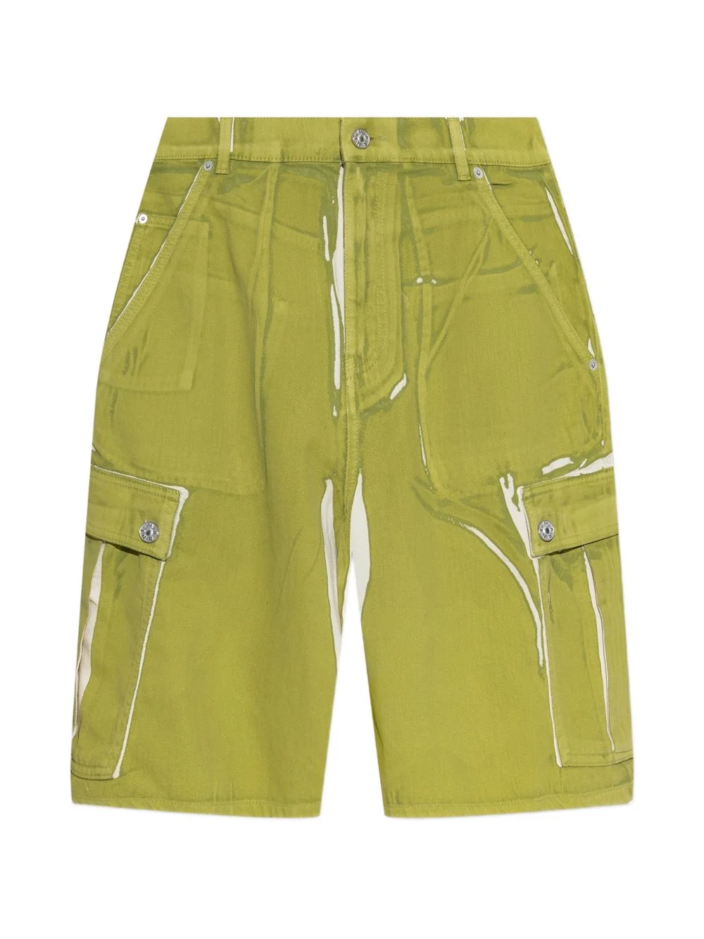 screen-print cargo shorts - 1