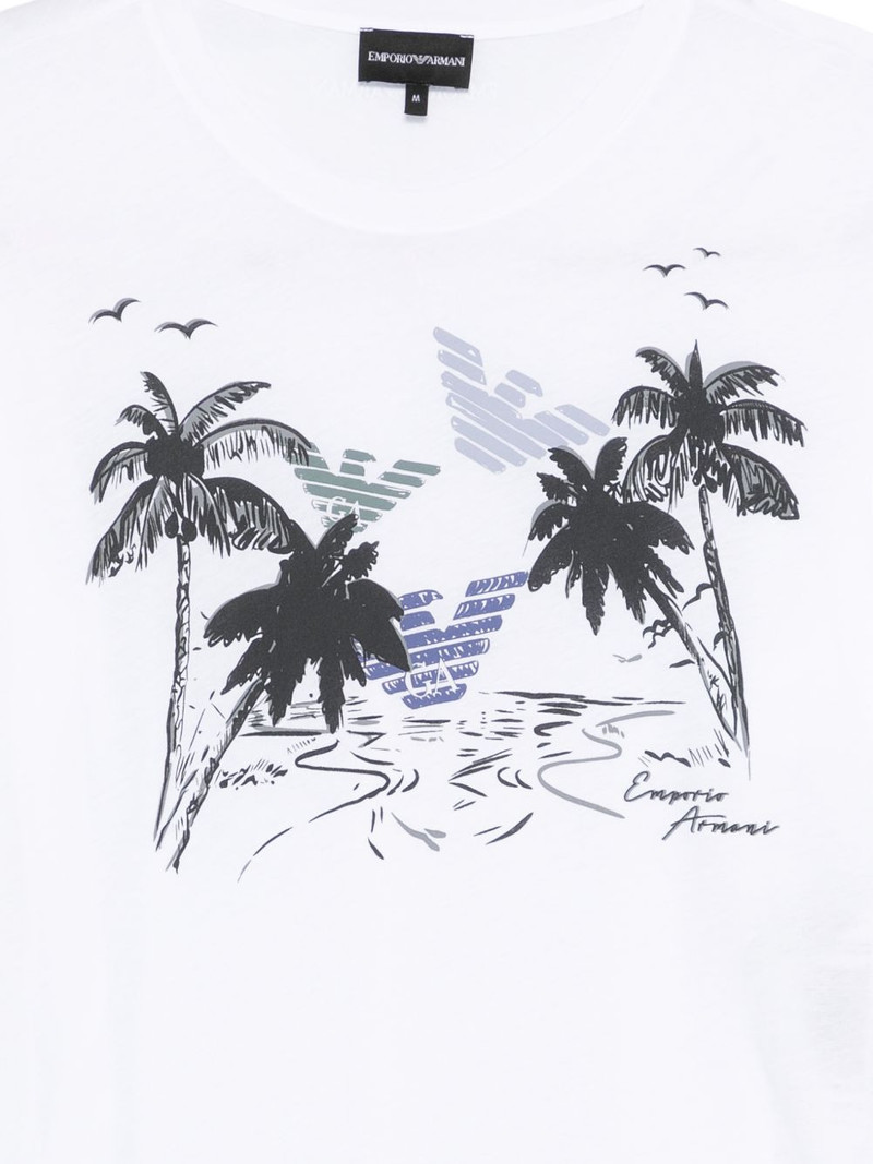 palm tree printed T-shirt 3