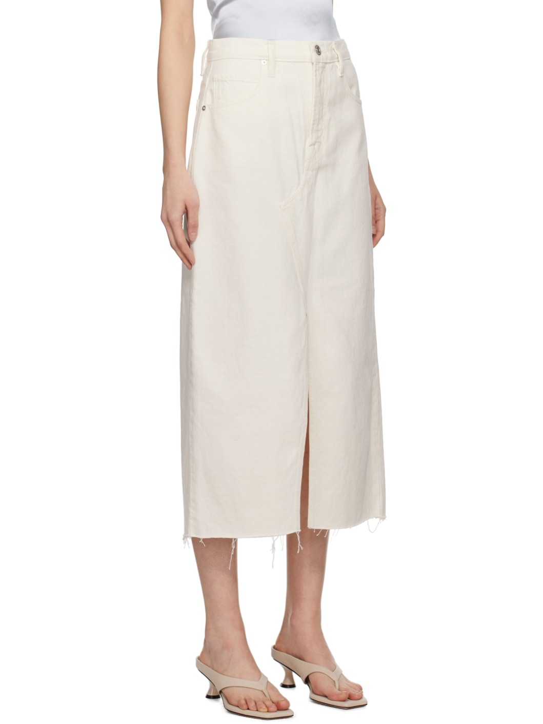 Off-White 'The Midaxi' Denim Midi Skirt - 2