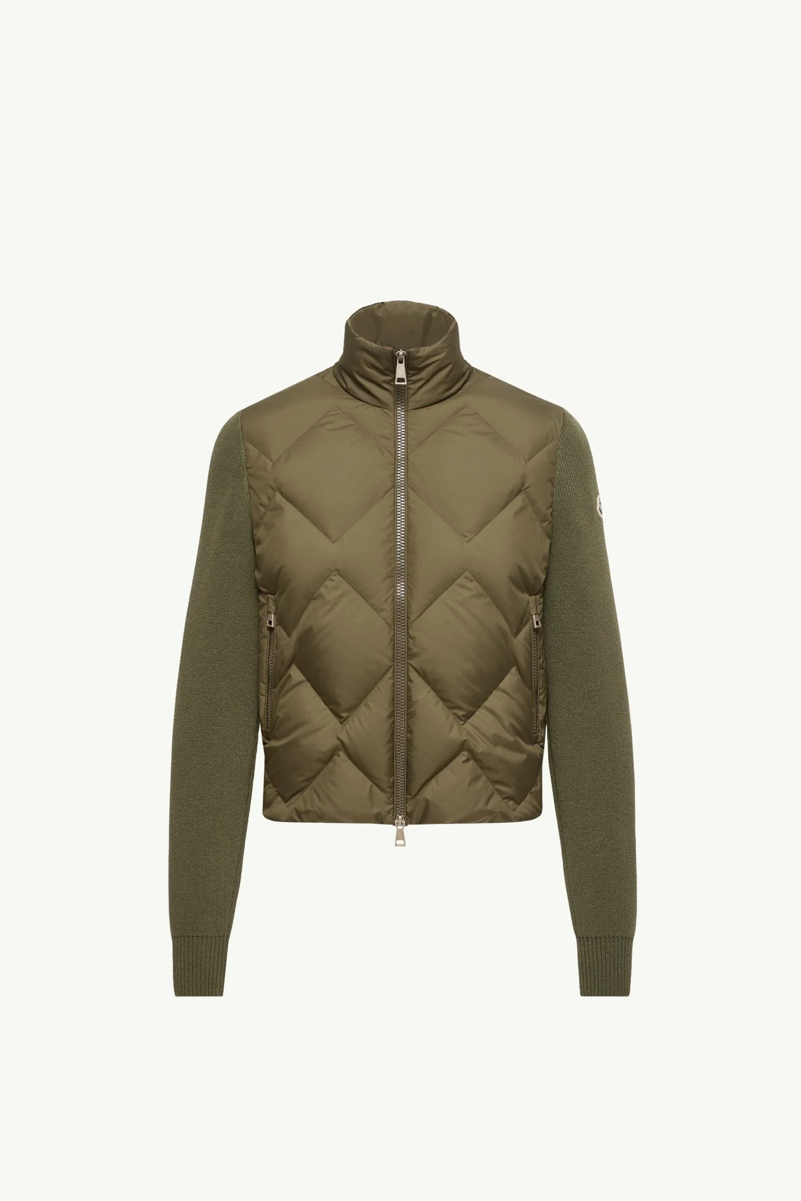 Wool & Cashmere Padded Zip-Up Cardigan - 1