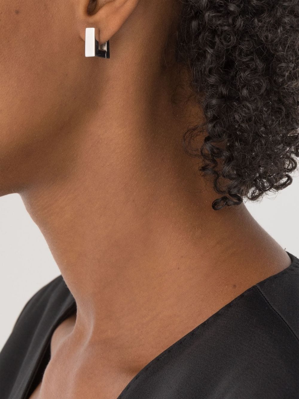 Square small hoop earrings - 2