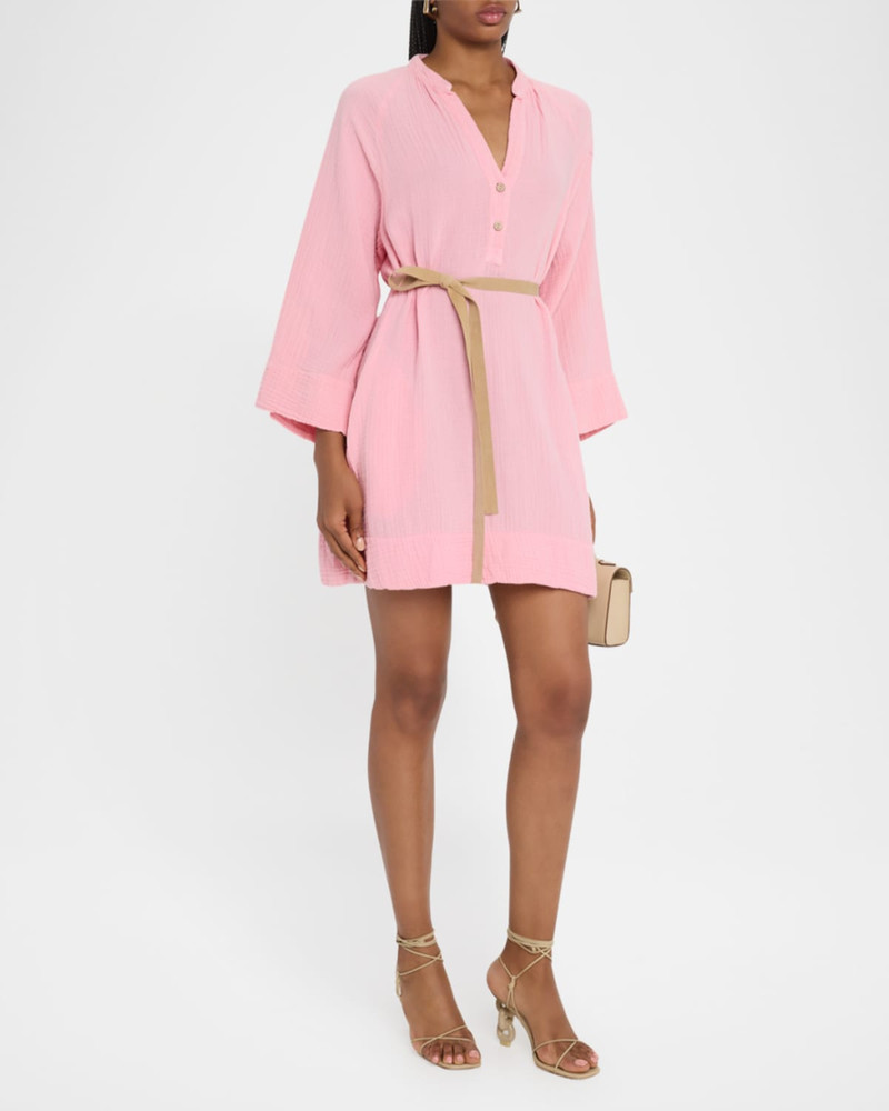 XÍRENA Carlotta Belted Gauzy Mini Dress outlook